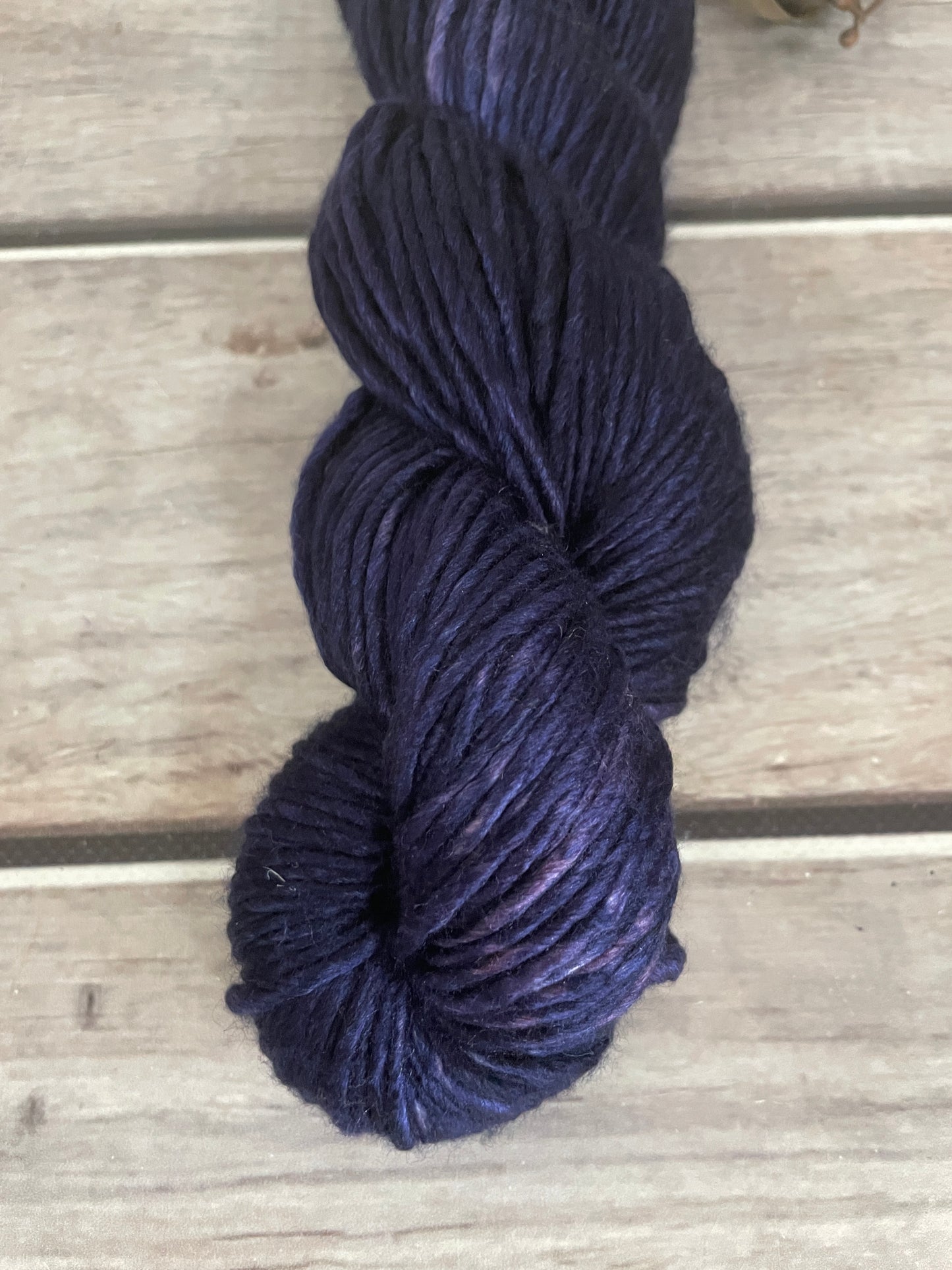 Percy's Purple - 10 ply merino/silk singles - Peach