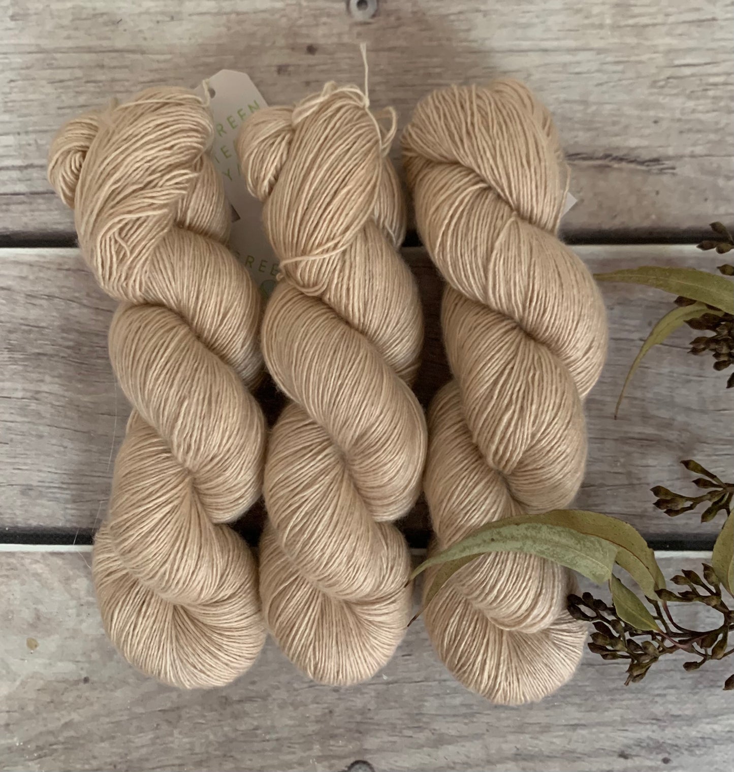 Salt Marsh -  on Merino and Silk 4 ply single yarn - Osmanthus