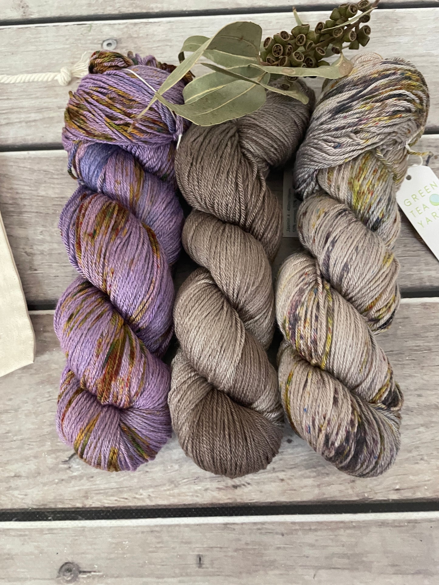 Granny's Cloak Moth set - Jasmine merino/silk yarn - 4 ply