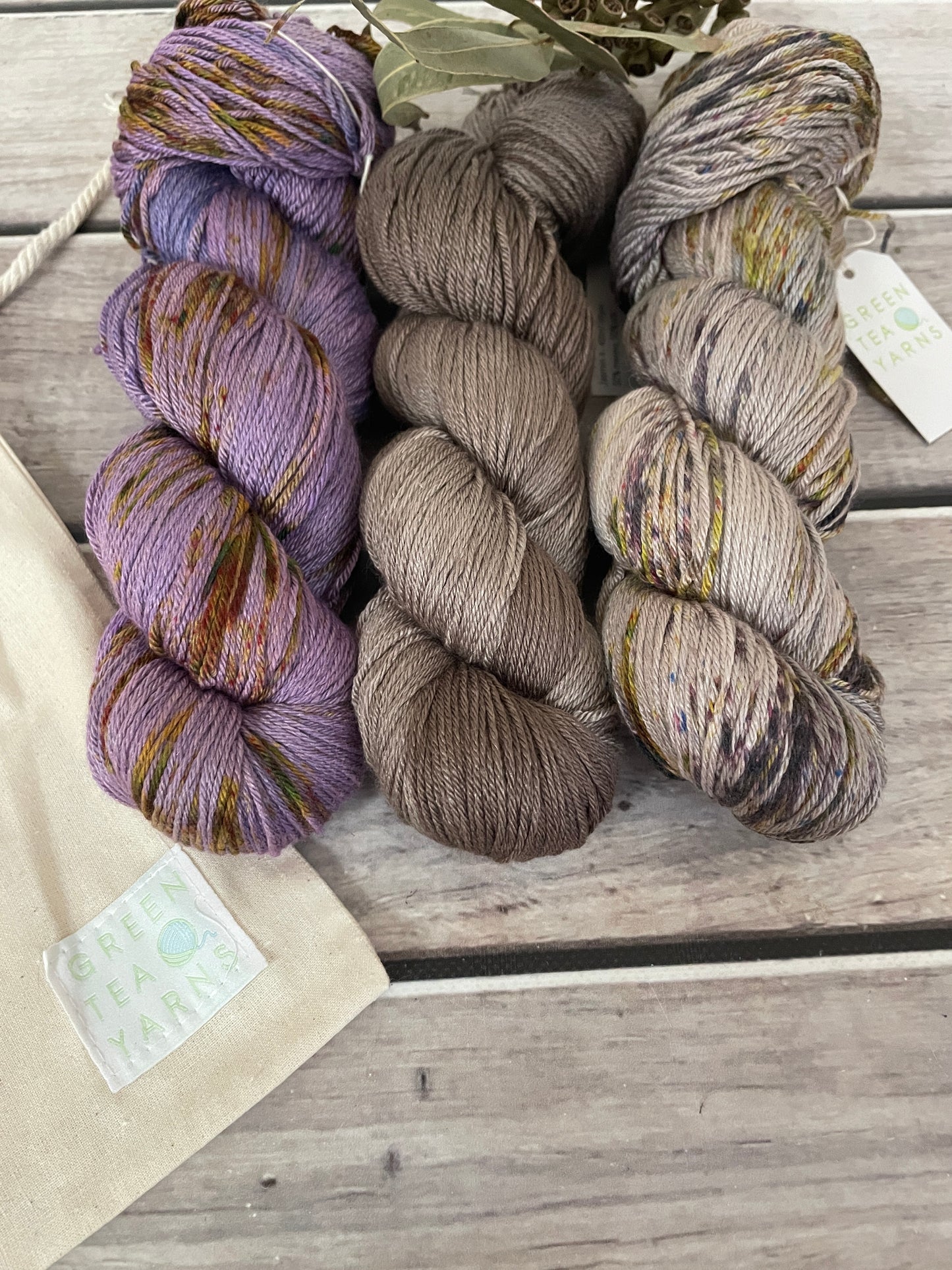 Granny's Cloak Moth set - Jasmine merino/silk yarn - 4 ply