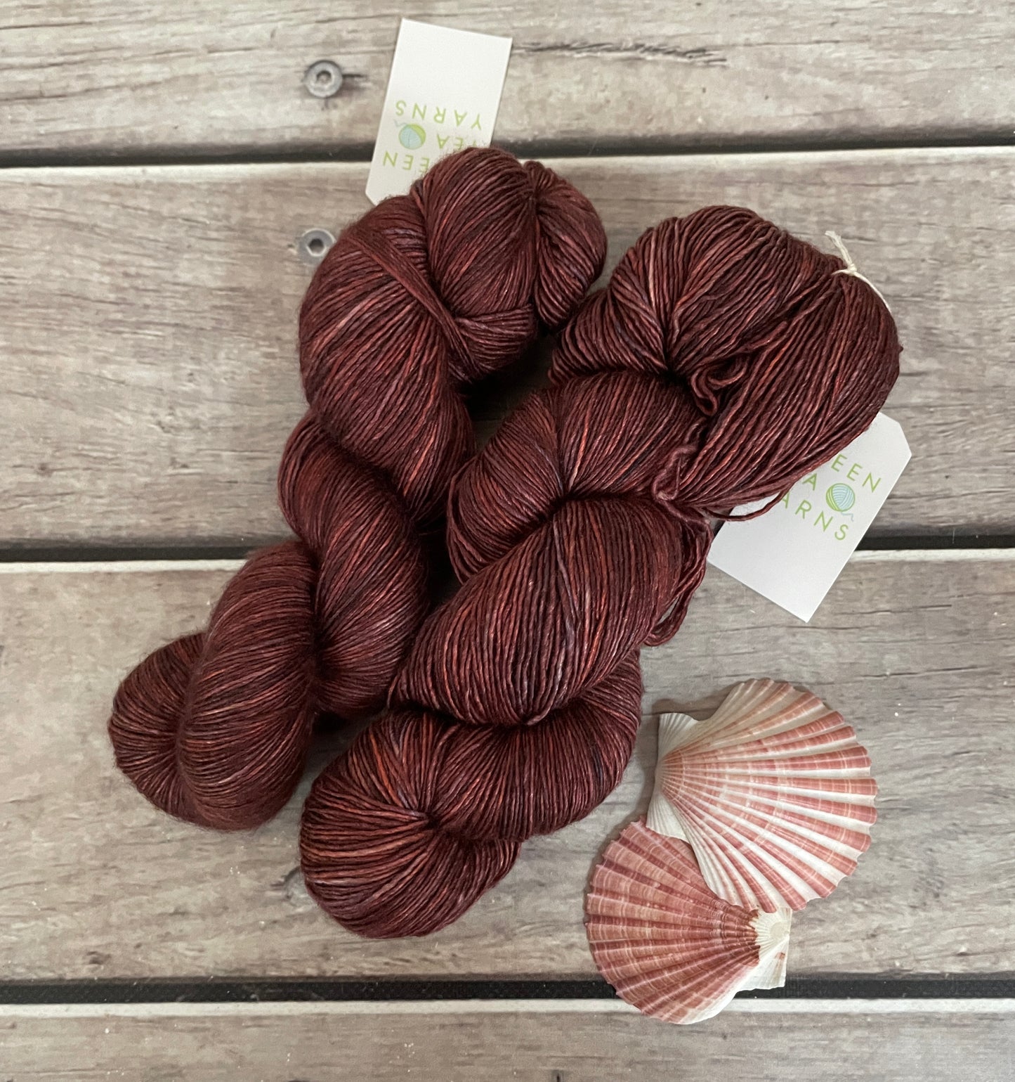 Lava Core - 4 ply in Mulberry silk and Merino singles yarn - Osmanthus