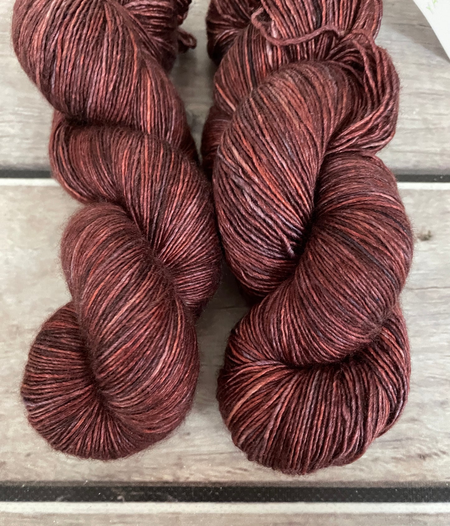 Lava Core - 4 ply in Mulberry silk and Merino singles yarn - Osmanthus