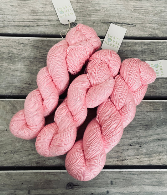 Pretty in Pink - 4 ply in Mulberry silk and Merino singles yarn - Osmanthus