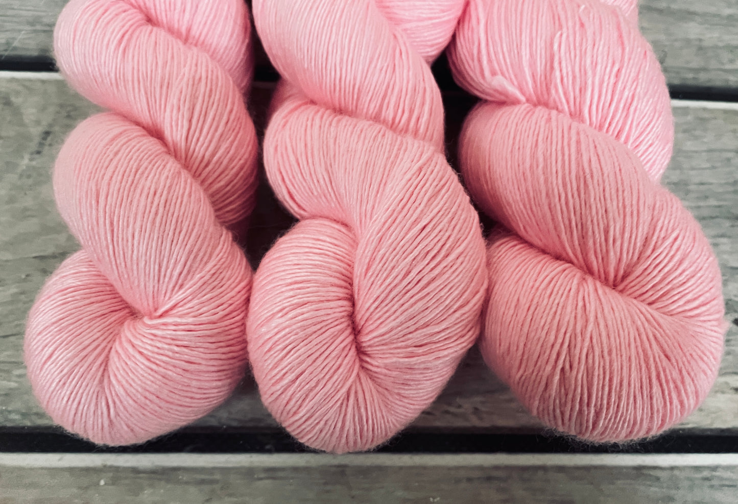 Pretty in Pink - 4 ply in Mulberry silk and Merino singles yarn - Osmanthus