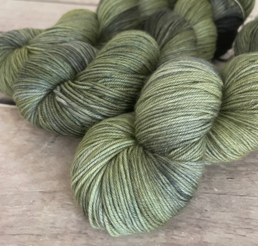 Indian Painted Grasshopper #3 - 4 ply sock yarn in merino and nylon - Darjeeling 4