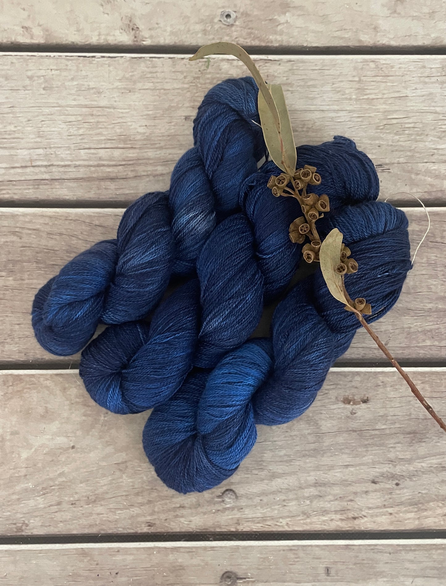April Blues - 2 ply Silk and Merino - Sencha
