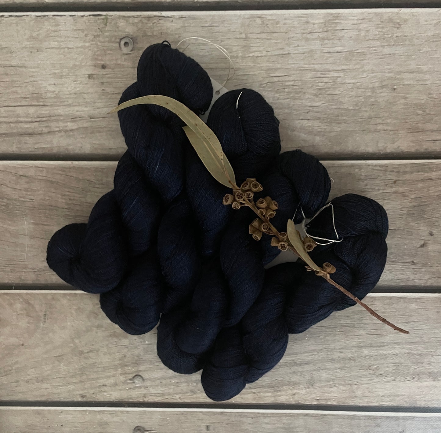 Midnight - 4 ply in Mulberry silk - Ginseng f