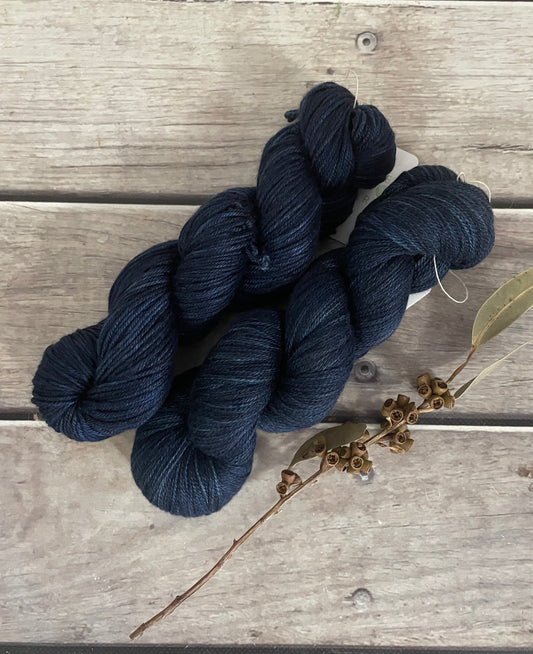 Midnight - 2 ply Silk and Merino - Sencha