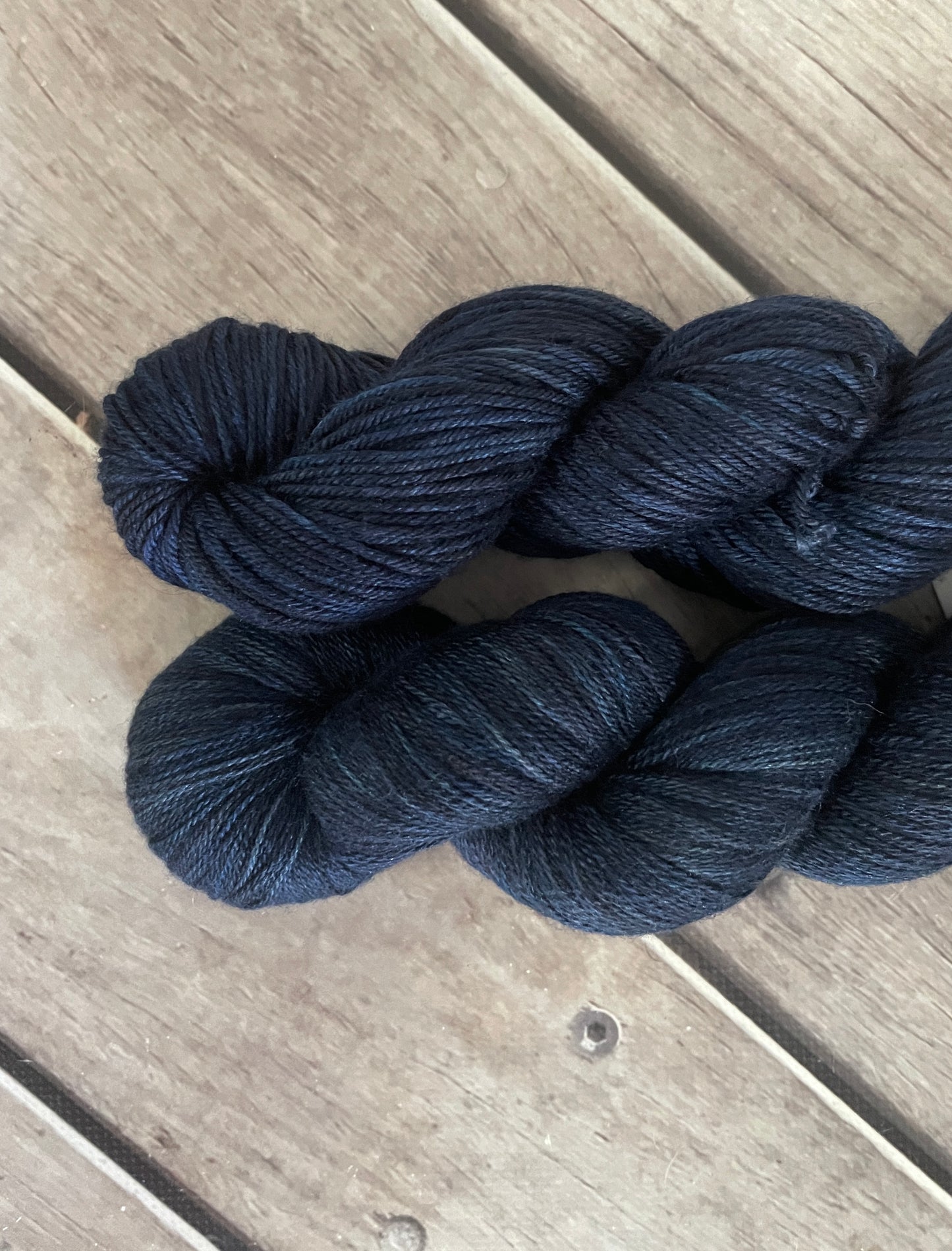 Midnight - 2 ply Silk and Merino - Sencha