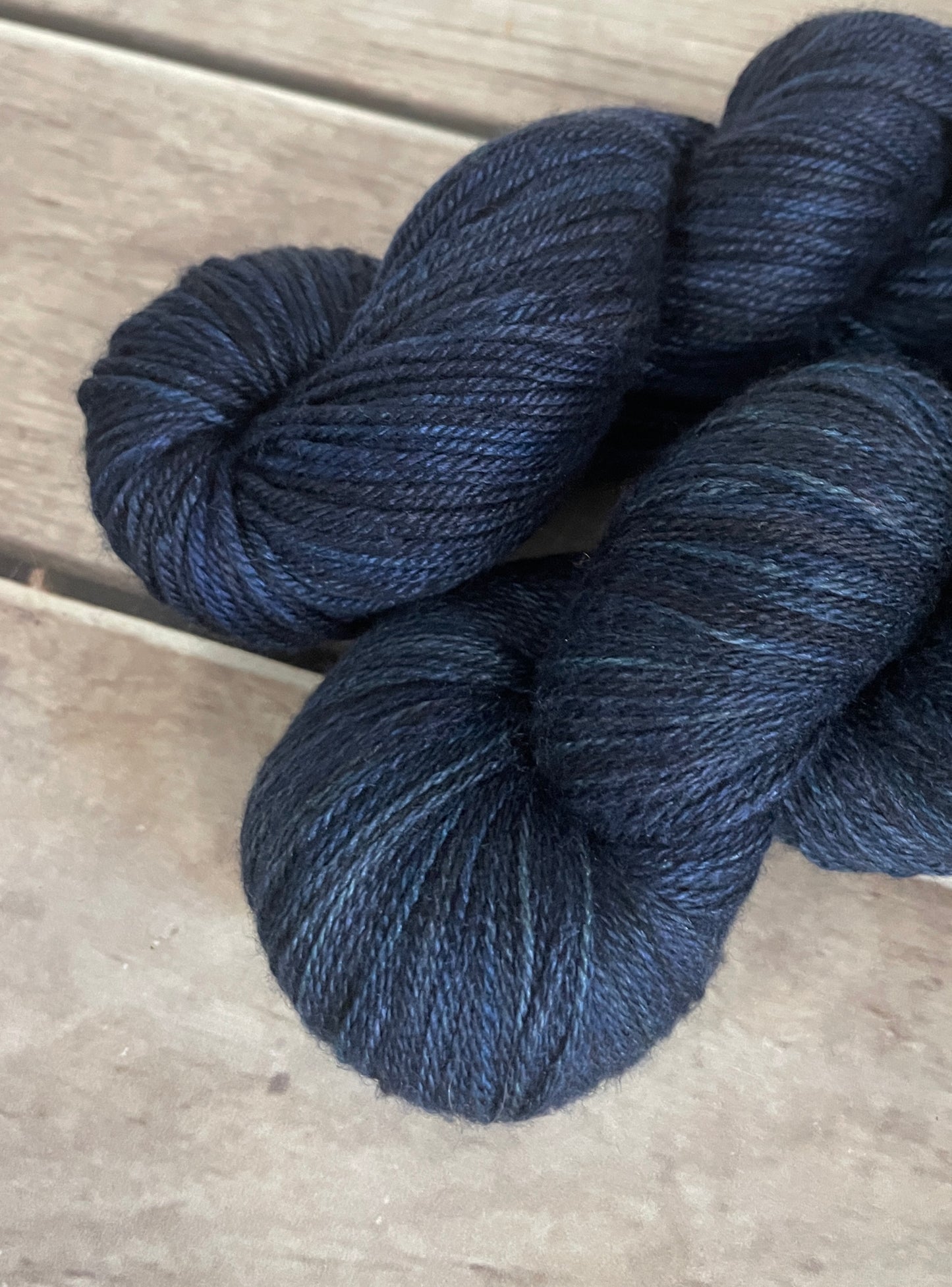 Midnight - 2 ply Silk and Merino - Sencha