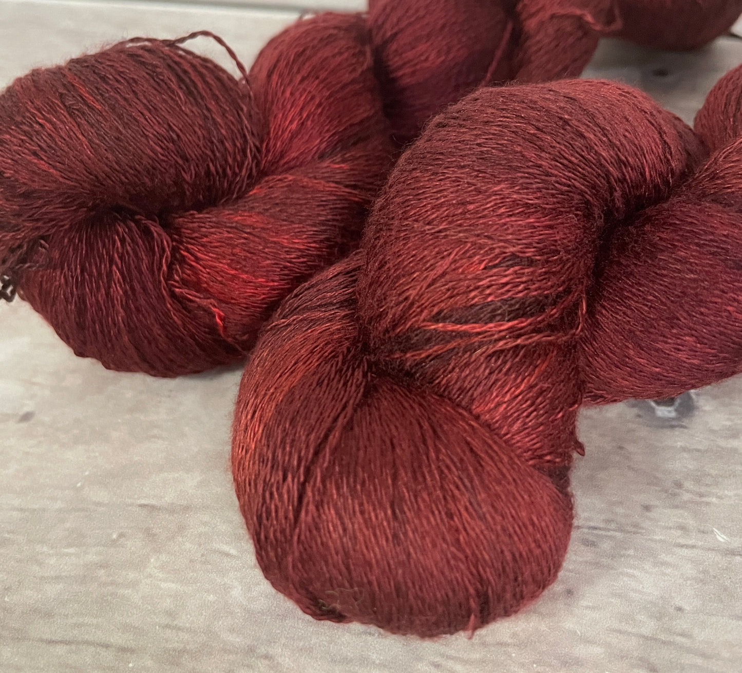 Red Dune - 2 ply in Mulberry silk yarn - Pekoe l