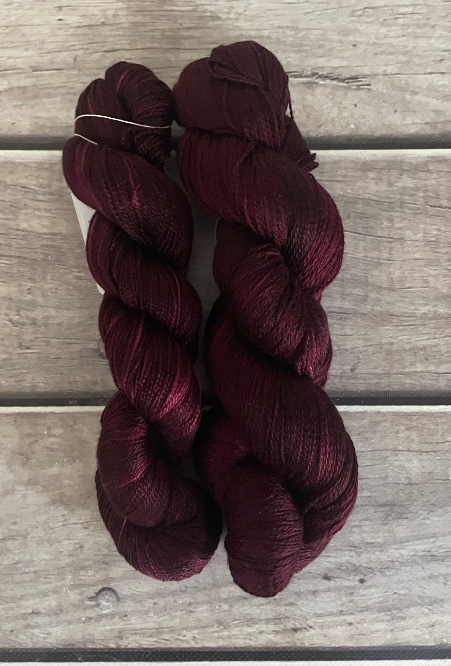 Black Cherry - 2 ply in Mulberry silk - Pekoe (l)