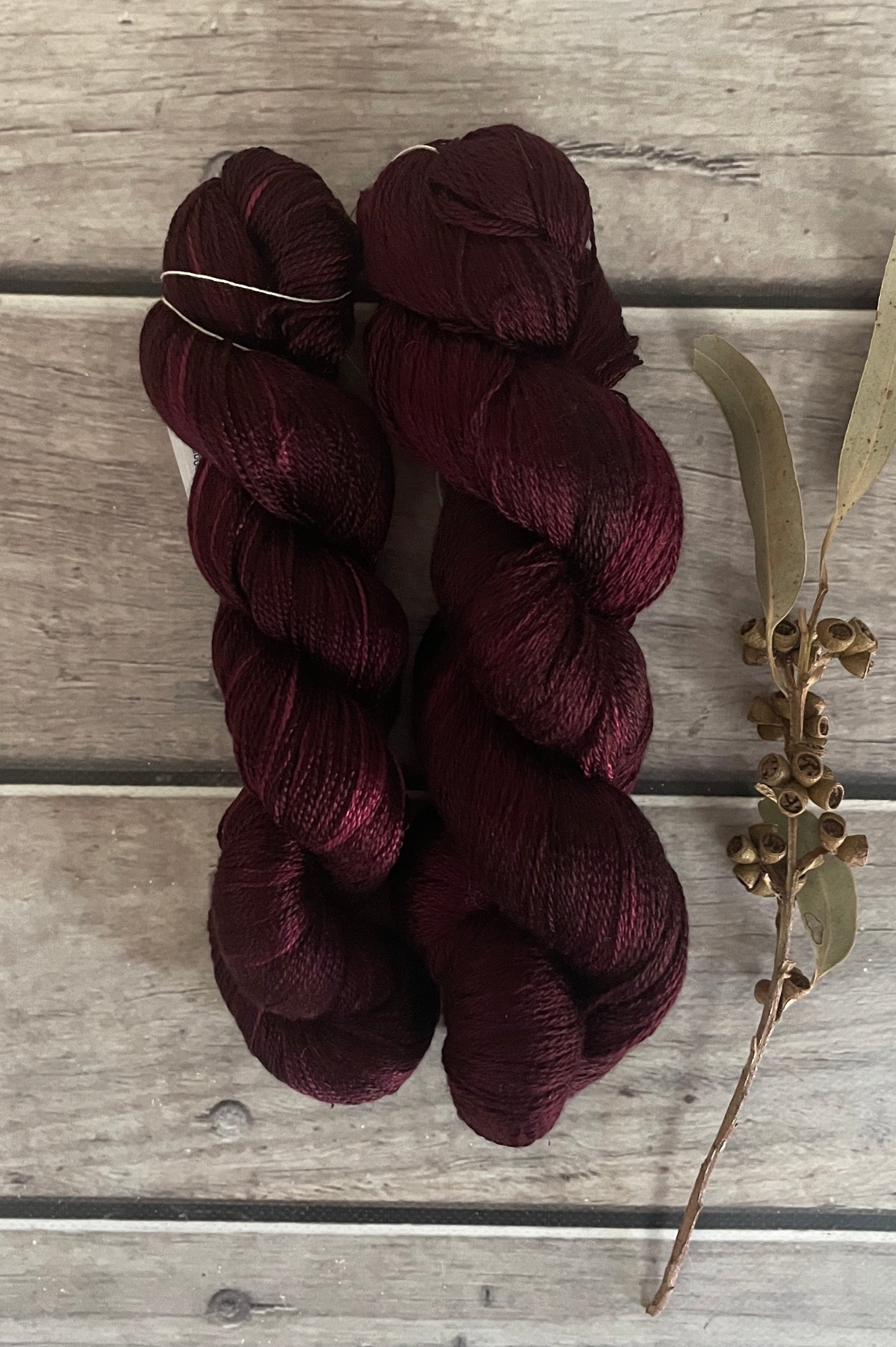 Black Cherry - 2 ply in Mulberry silk - Pekoe (l)