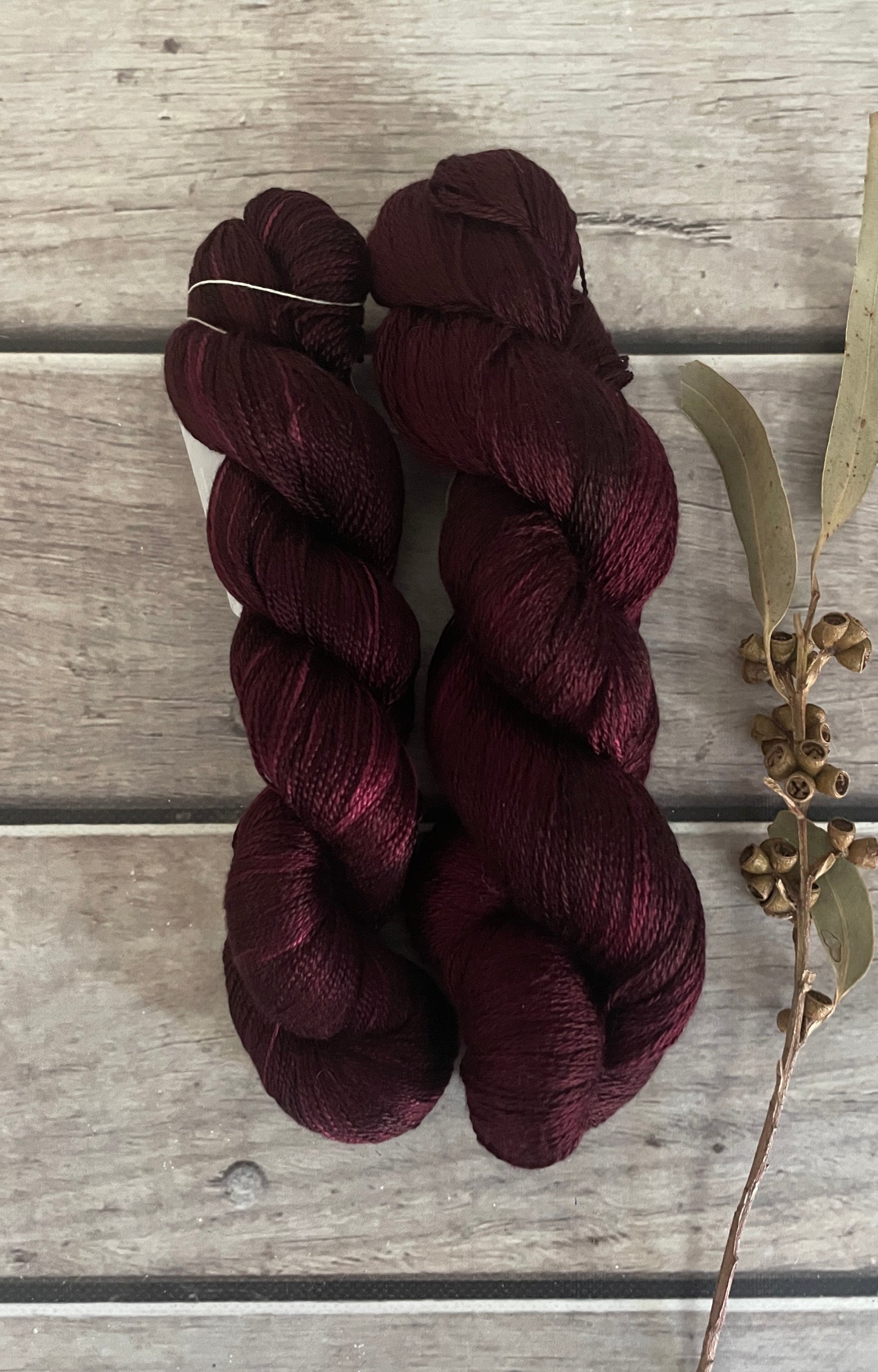 Black Cherry - 2 ply in Mulberry silk - Pekoe (l)