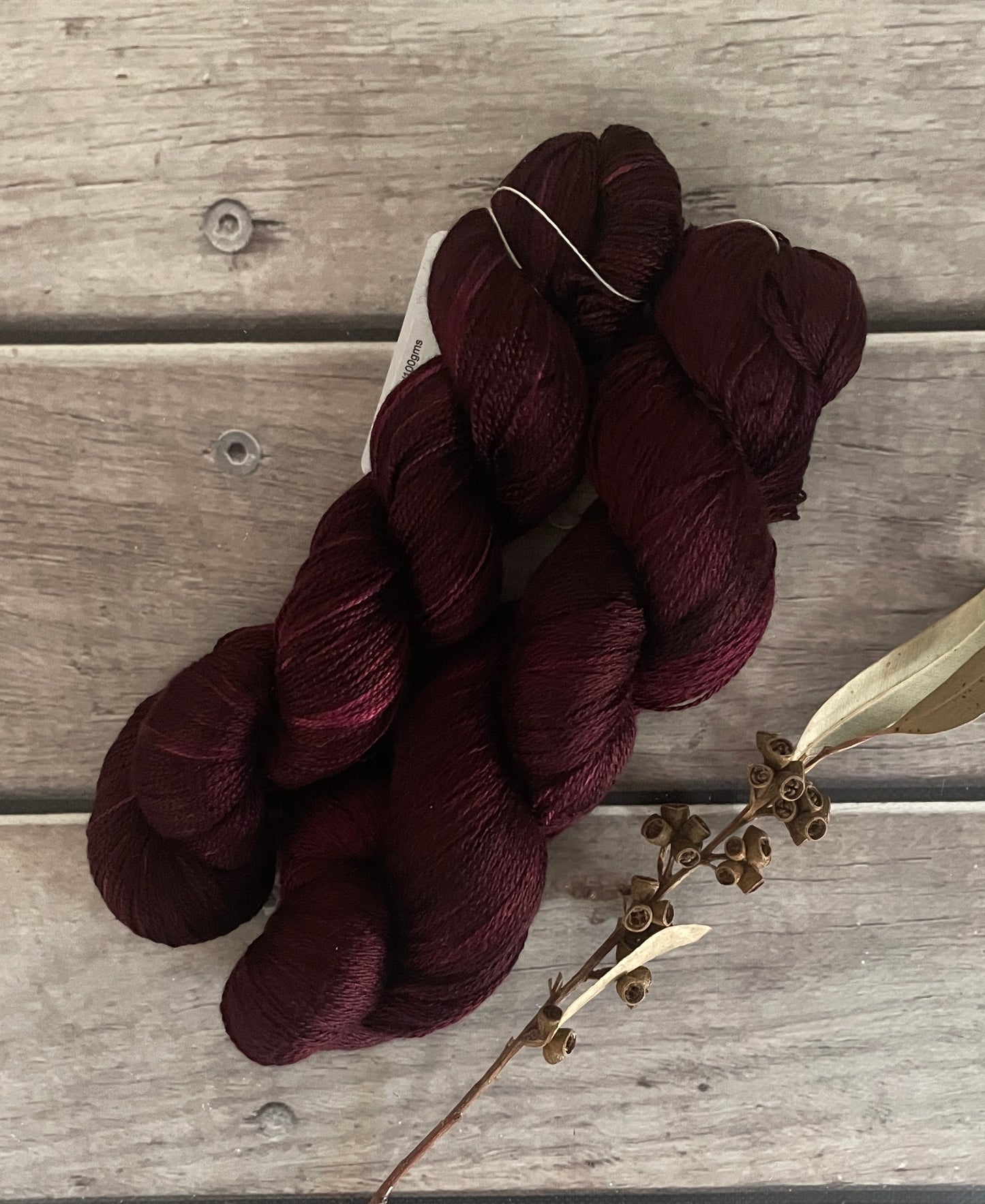Black Cherry - 2 ply in Mulberry silk - Pekoe (l)