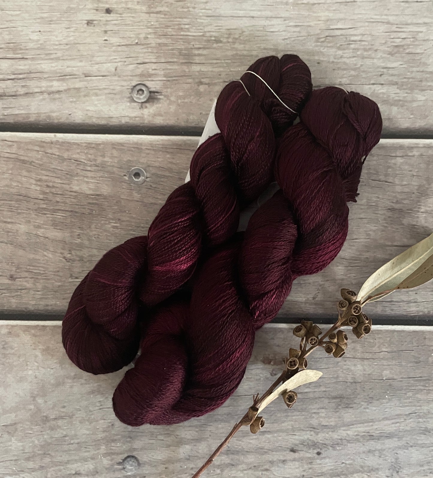 Black Cherry - 2 ply in Mulberry silk - Pekoe (l)