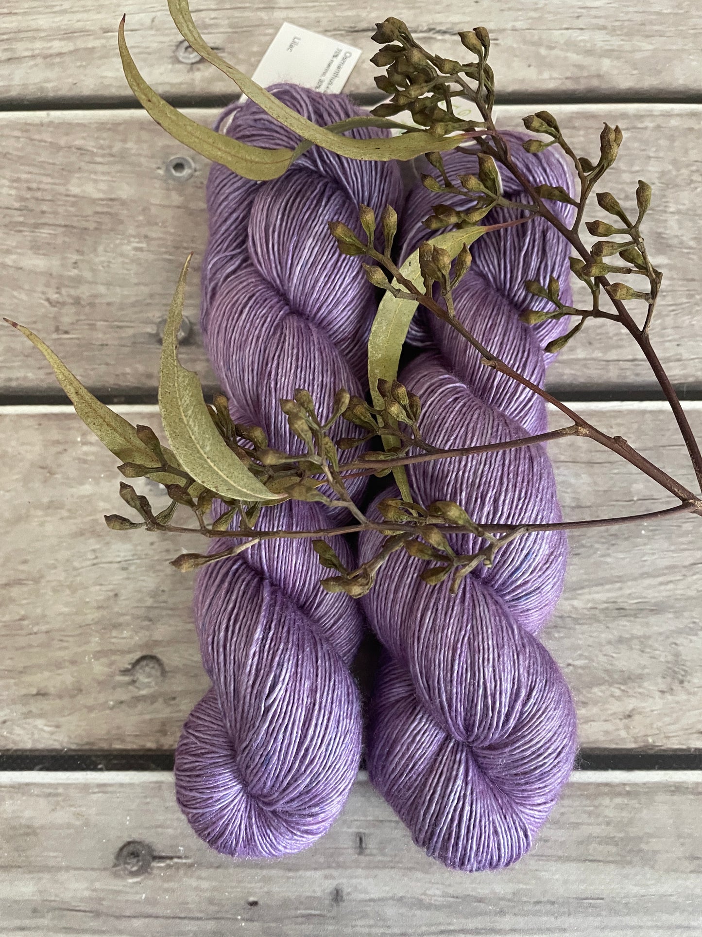Lilac - 4 ply in Mulberry silk and Merino singles yarn - Osmanthus