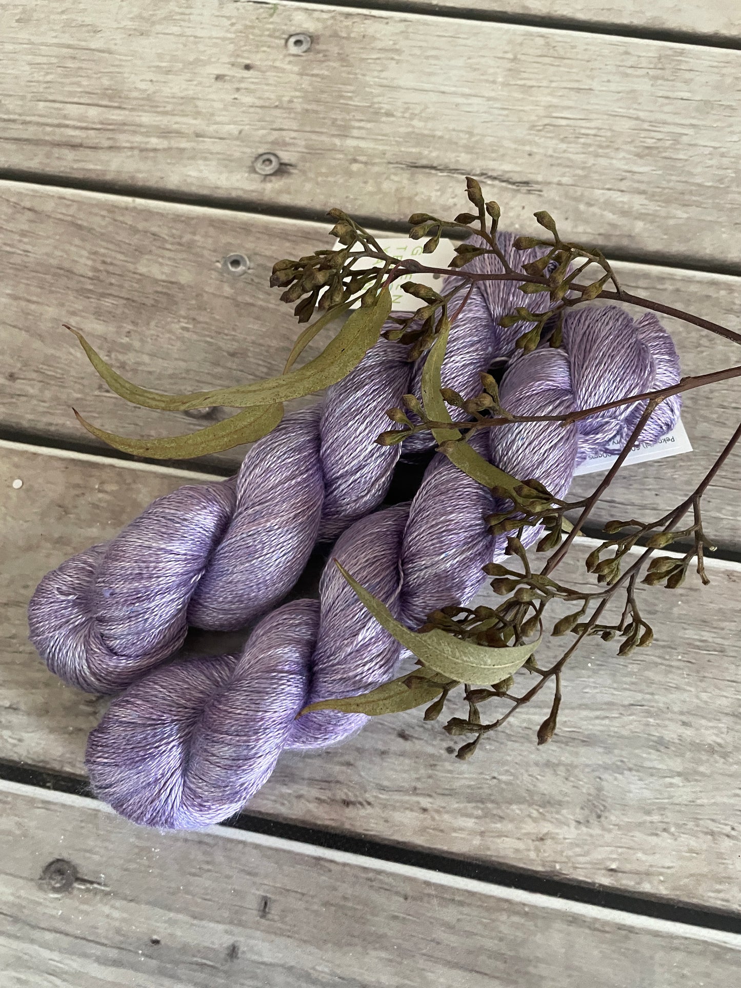 Lilac - 3 ply in Mulberry silk yarn - Pekoe hl