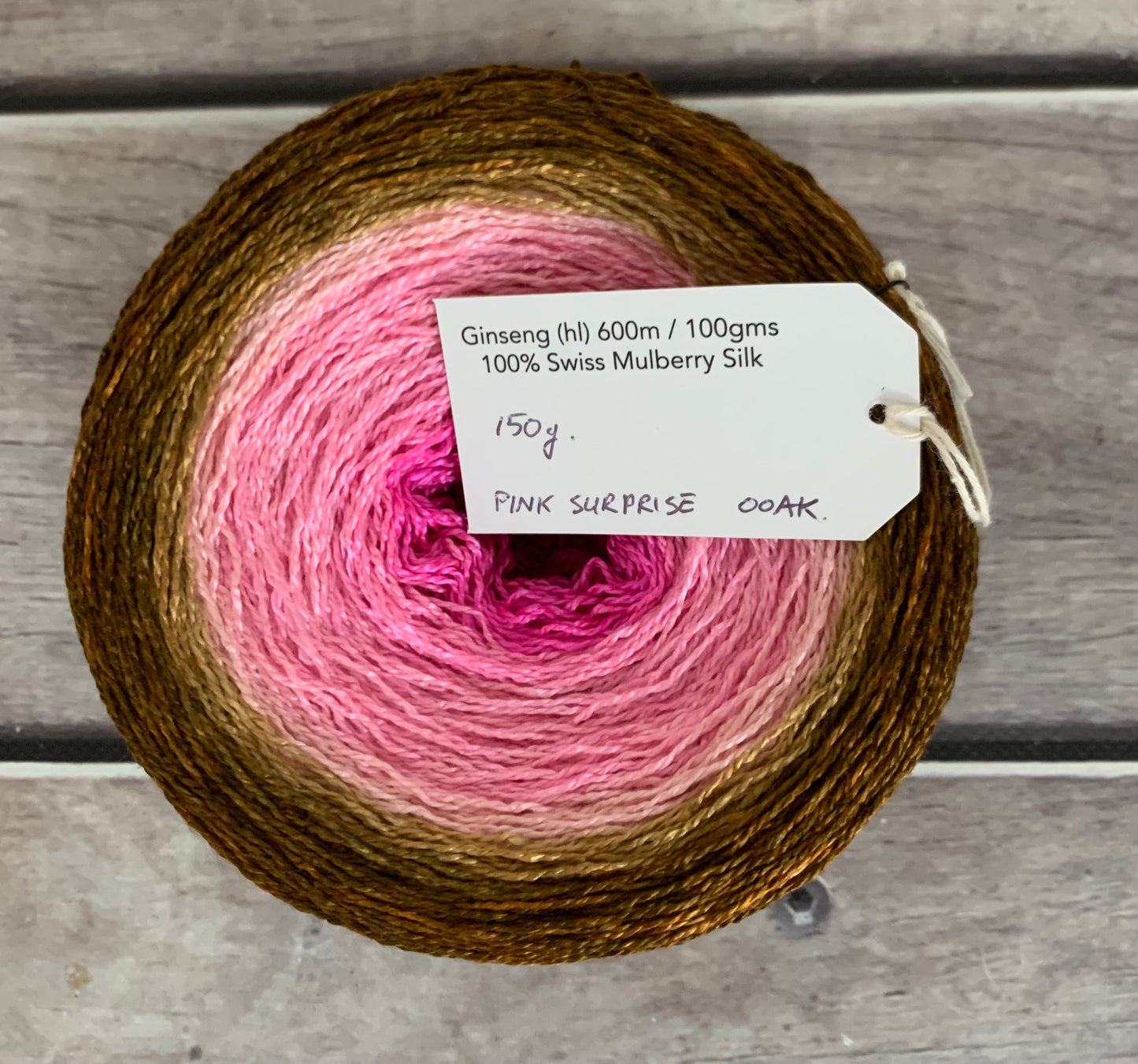 Pink Surprise Gradient ooak - 3 Ply Mulberry Silk - 150gms