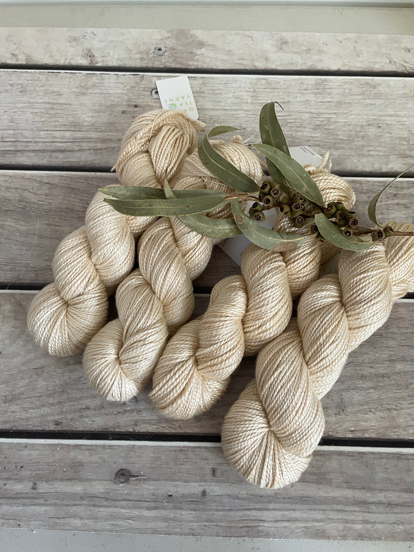 Pale Gold - 8 ply silk and merino - White Cloud DK