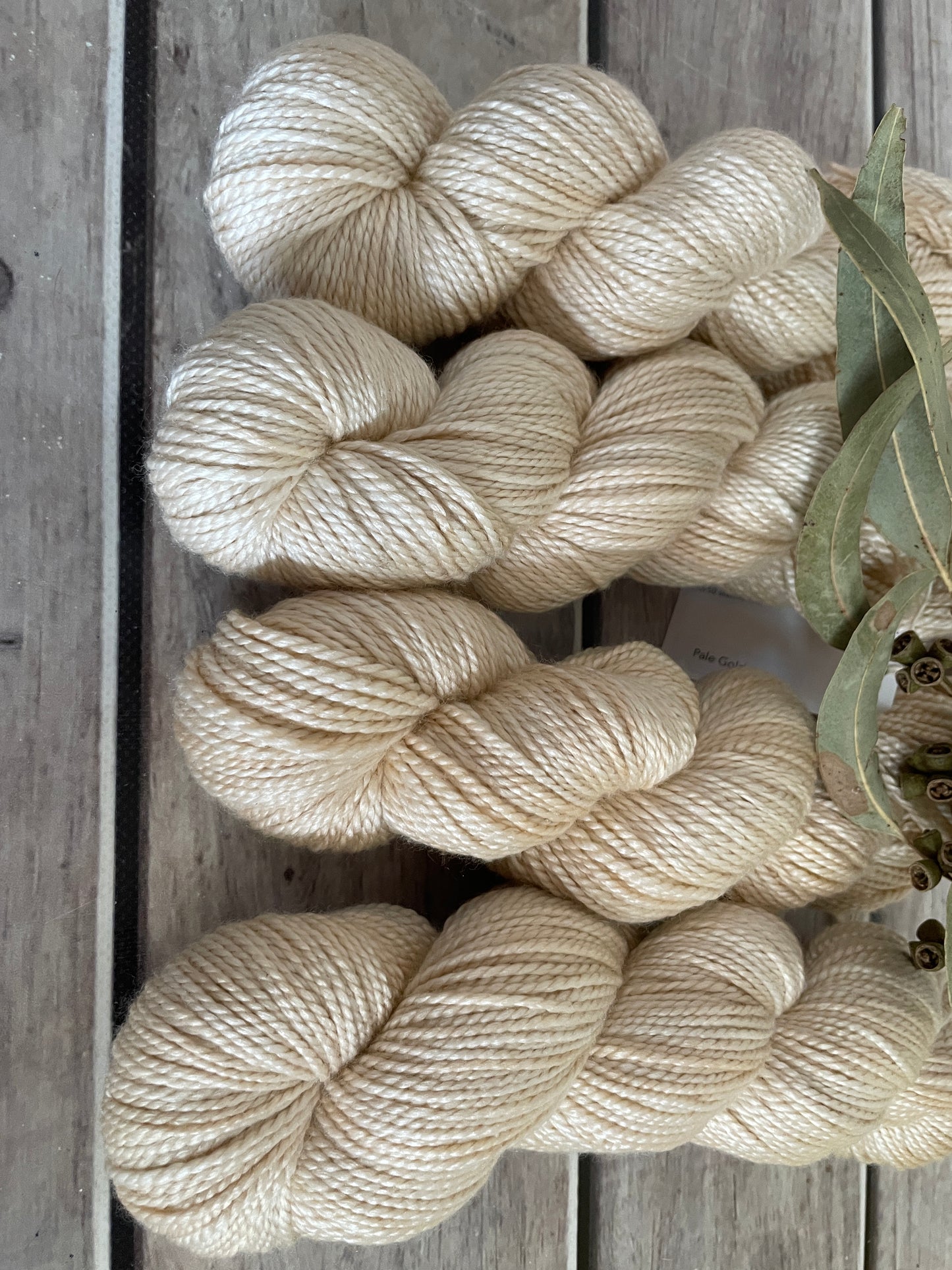 Pale Gold - 8 ply silk and merino - White Cloud DK