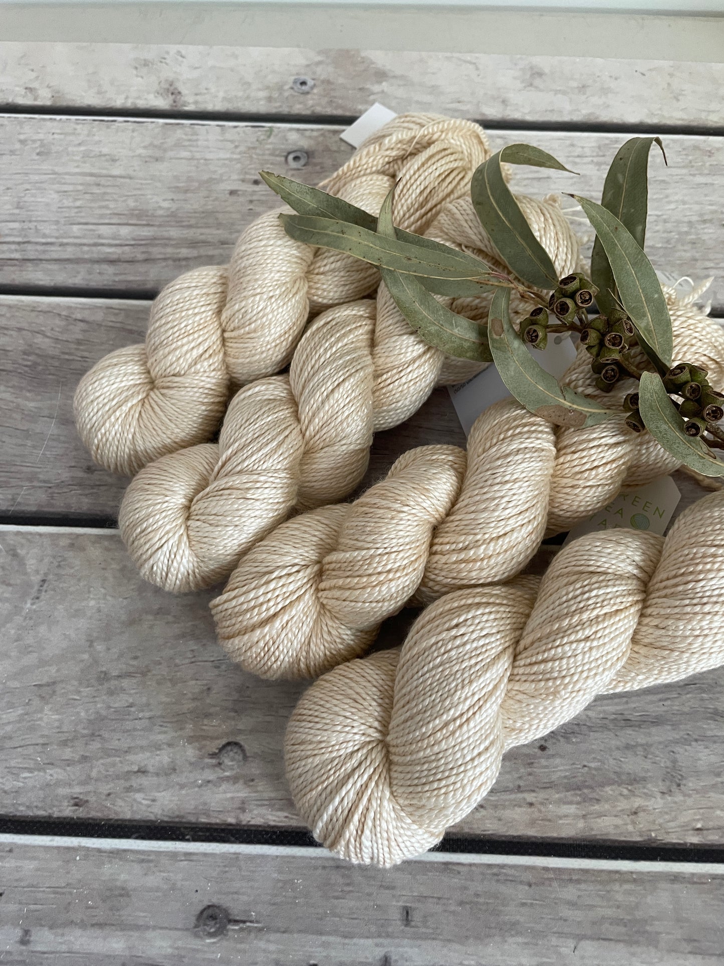 Pale Gold - 8 ply silk and merino - White Cloud DK