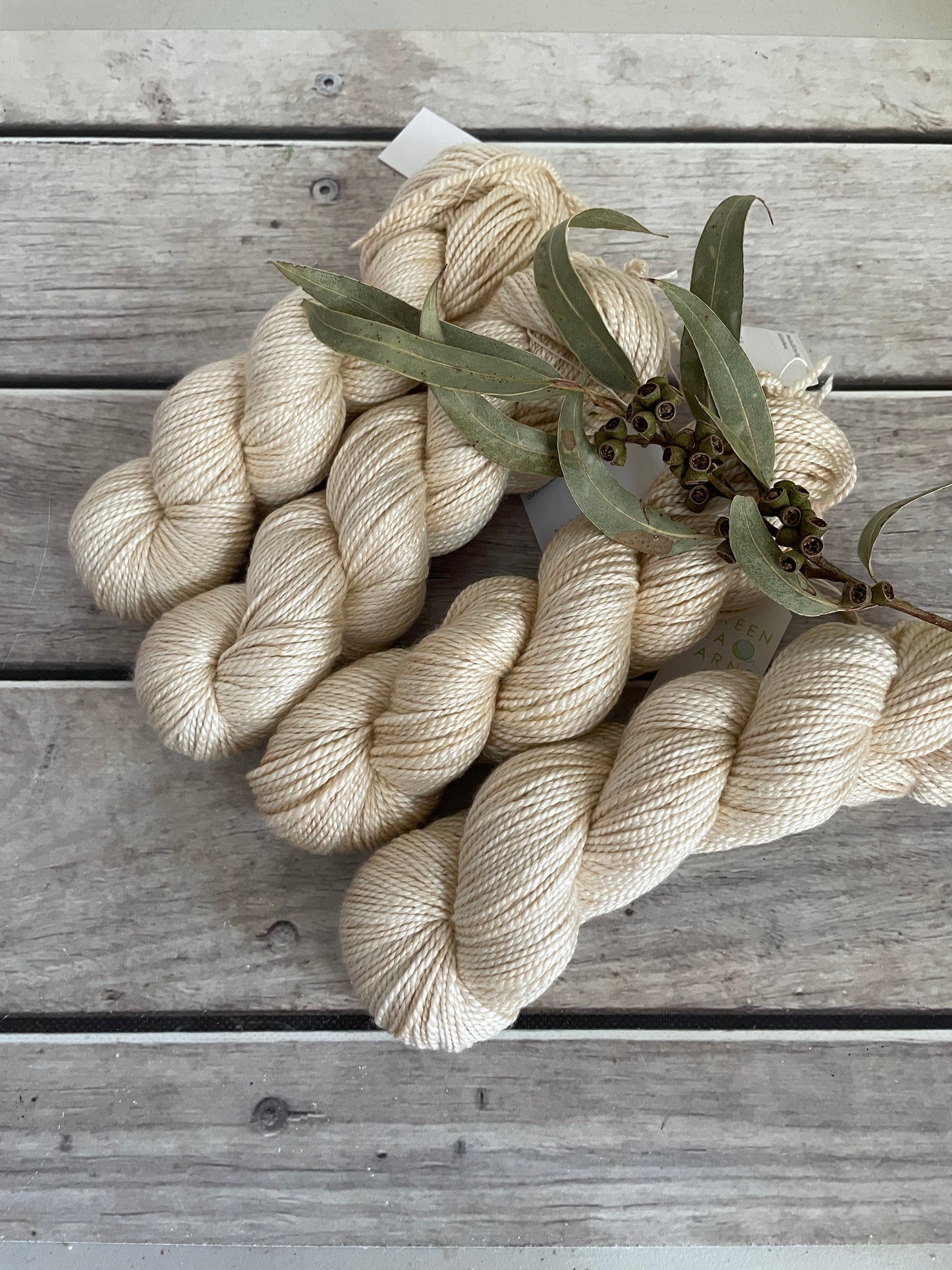 Pale Gold - 8 ply silk and merino - White Cloud DK