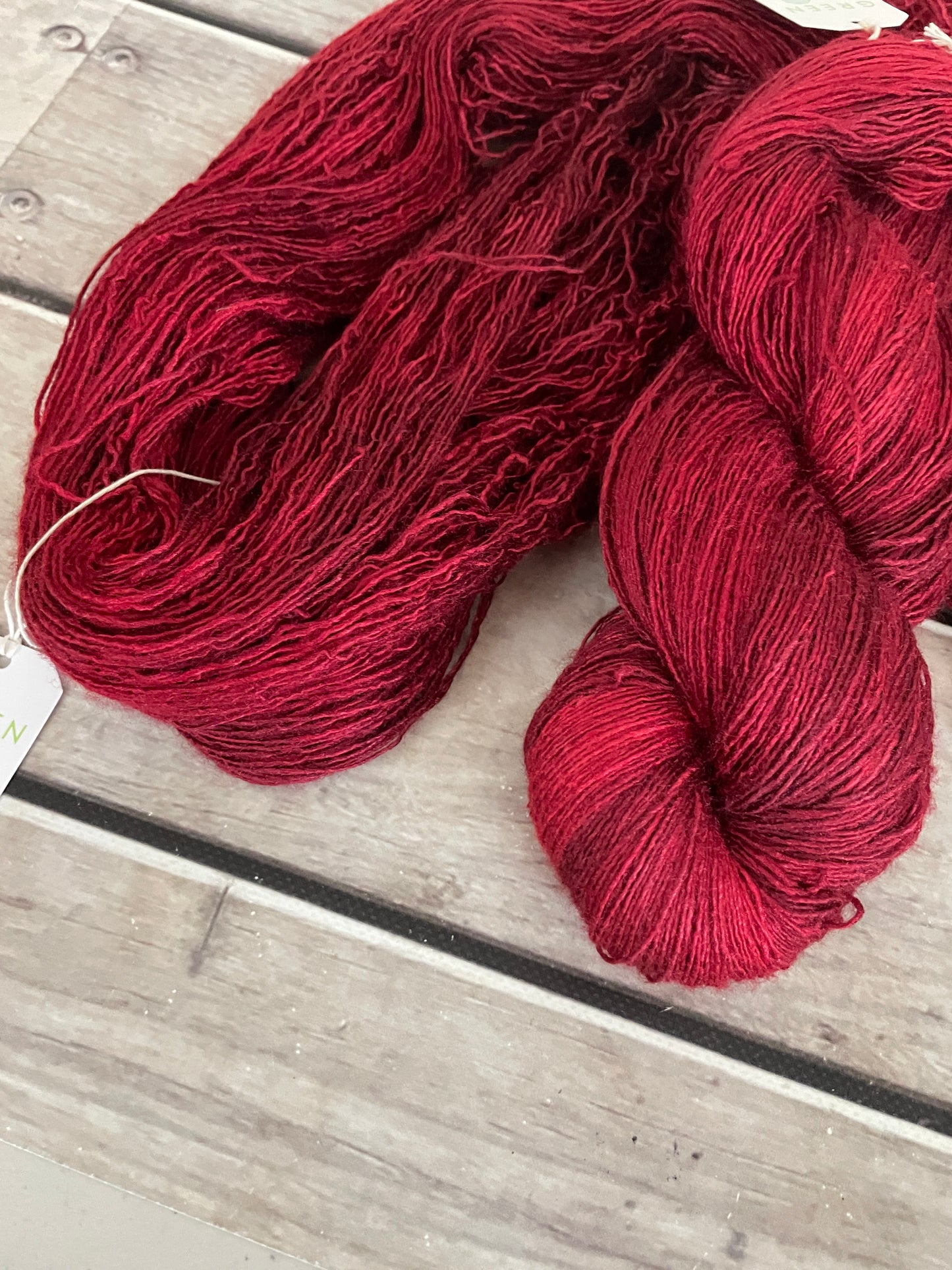 Dark Red Lacquer - lace weight Tussah silk - Ujicha