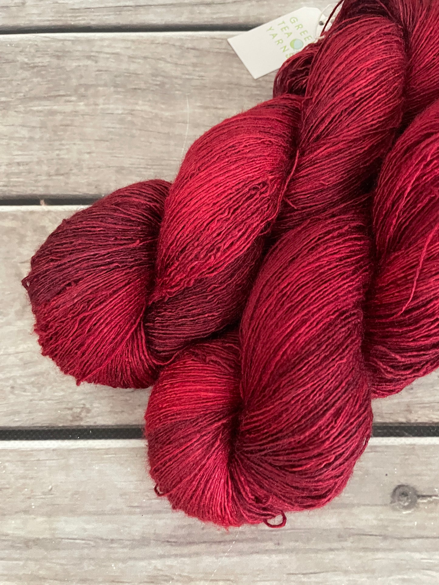 Dark Red Lacquer - lace weight Tussah silk - Ujicha