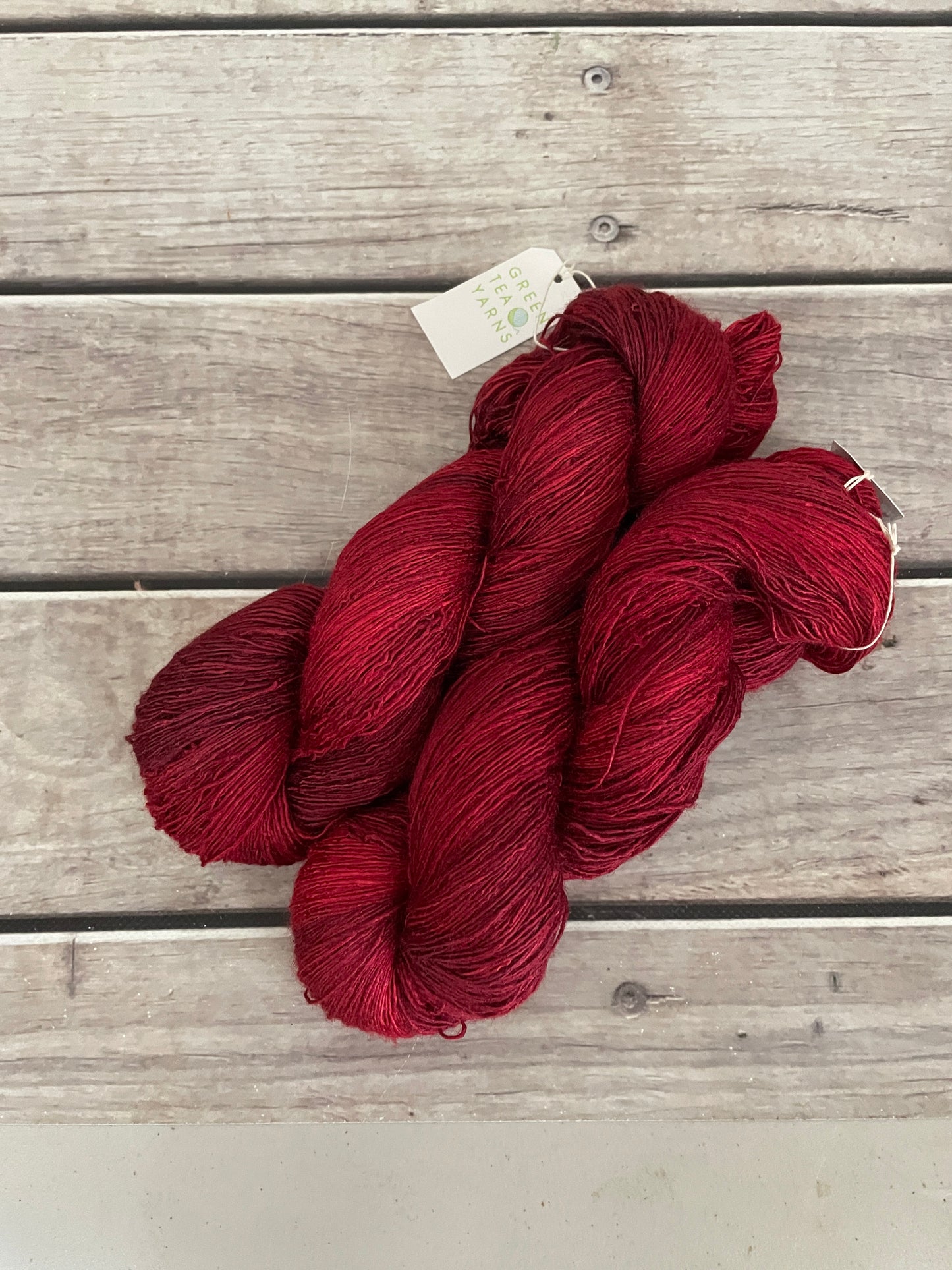 Dark Red Lacquer - lace weight Tussah silk - Ujicha