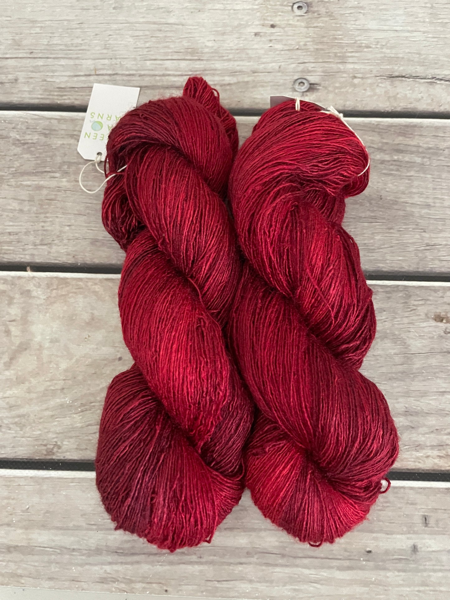 Dark Red Lacquer - lace weight Tussah silk - Ujicha