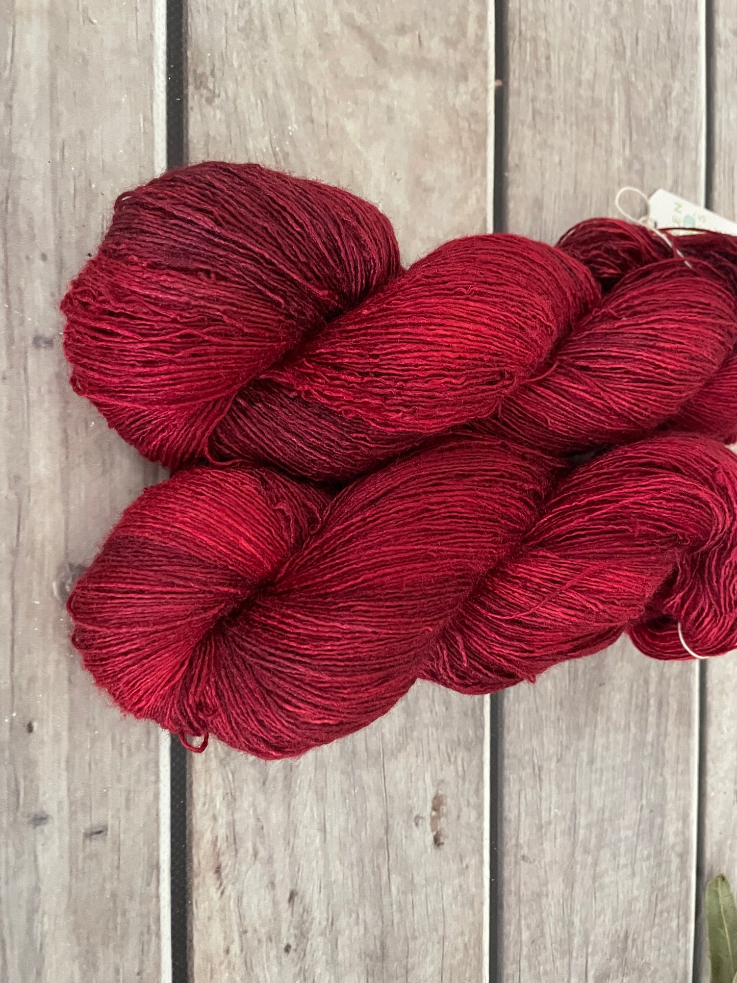 Dark Red Lacquer - lace weight Tussah silk - Ujicha