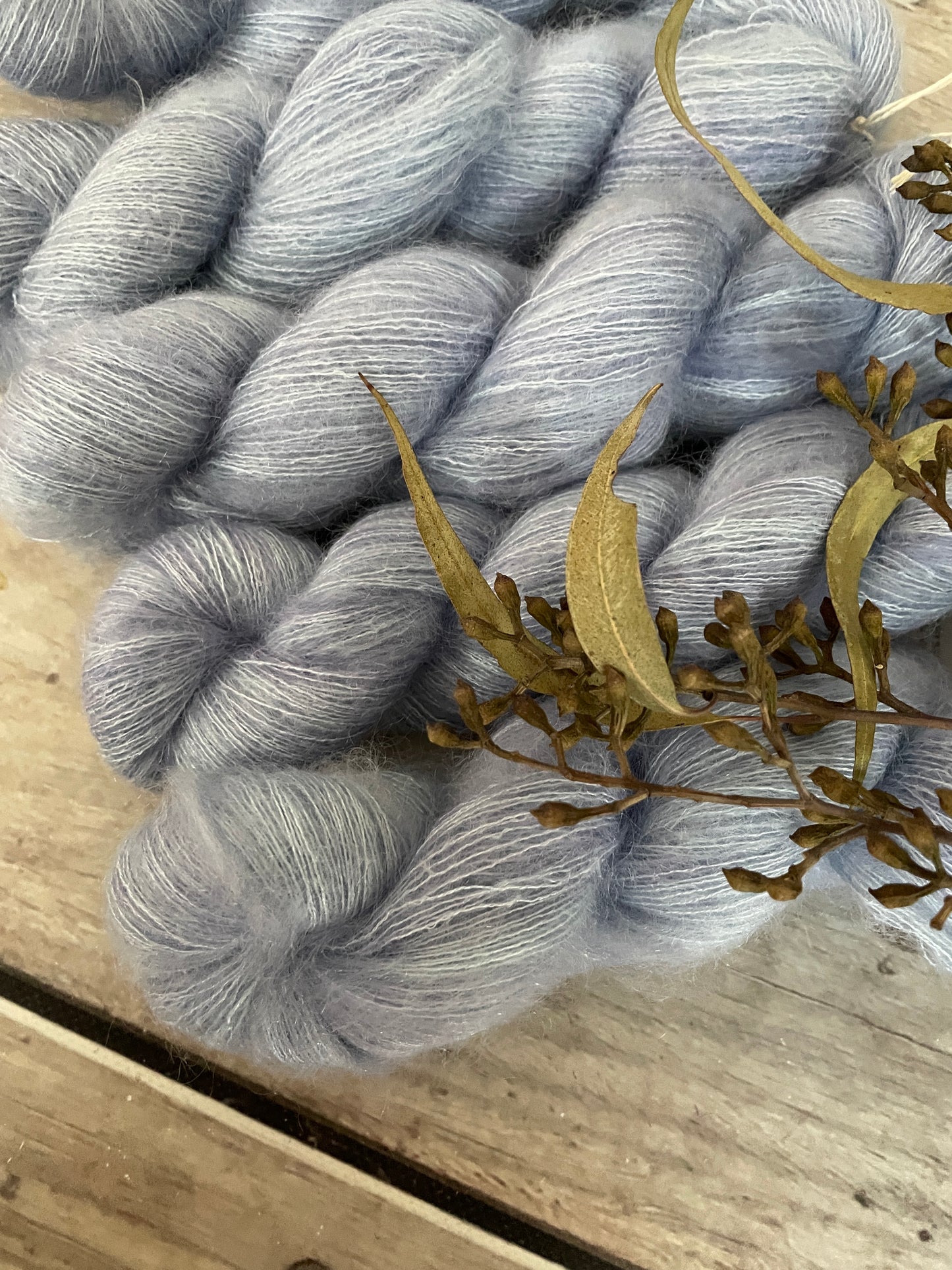 Delphinium - on Shui Yun - Silk and Mohair - lace, 2 ply