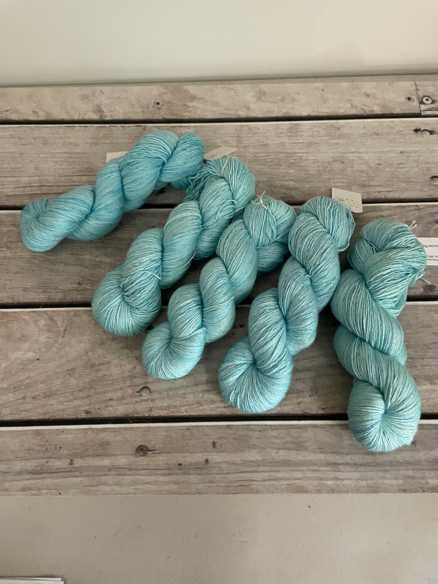 Turquoise Bay on Merino and Silk 4 ply single - Osmanthus