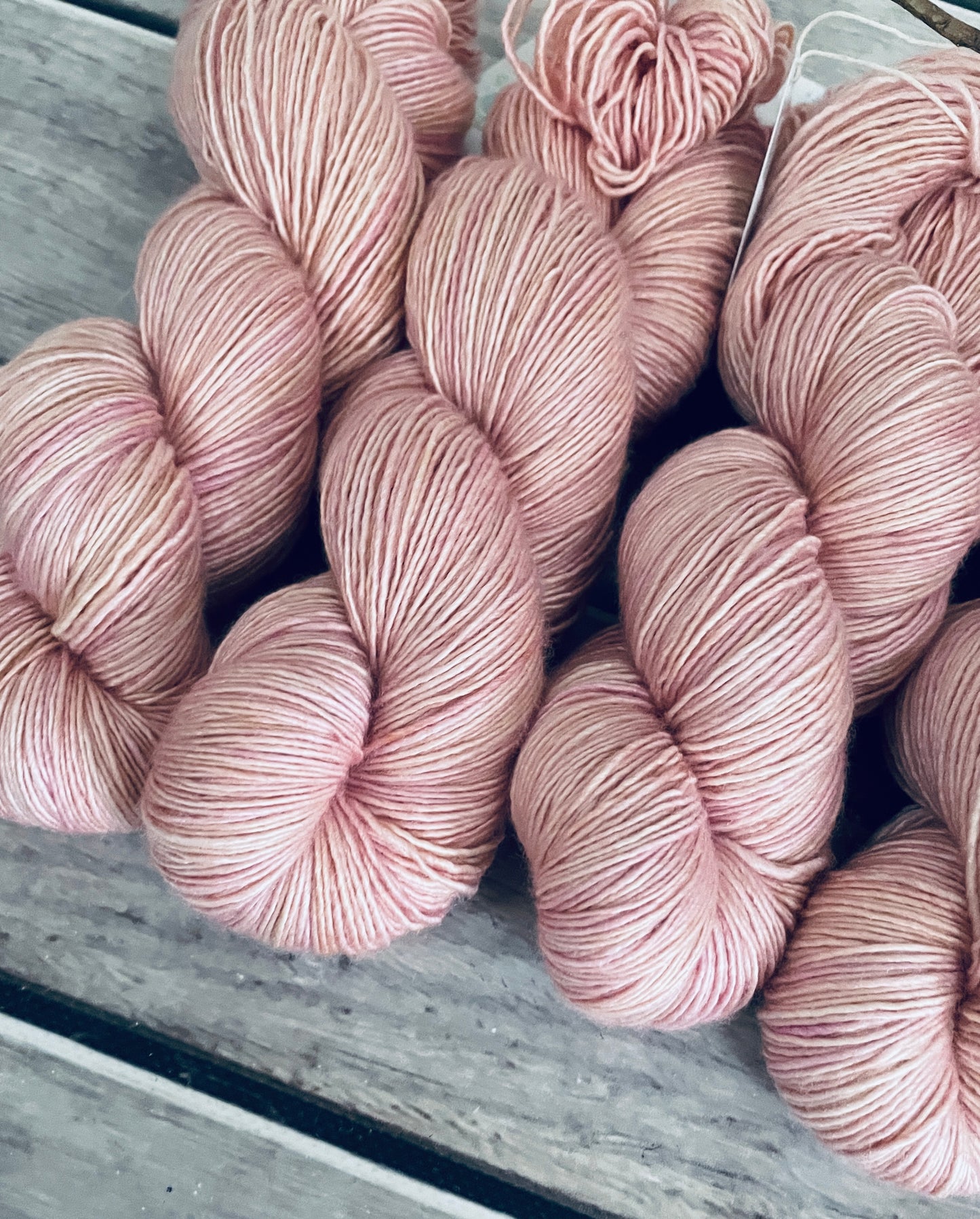 Rose Gold - 4 ply in Mulberry silk and Merino singles yarn - Osmanthus