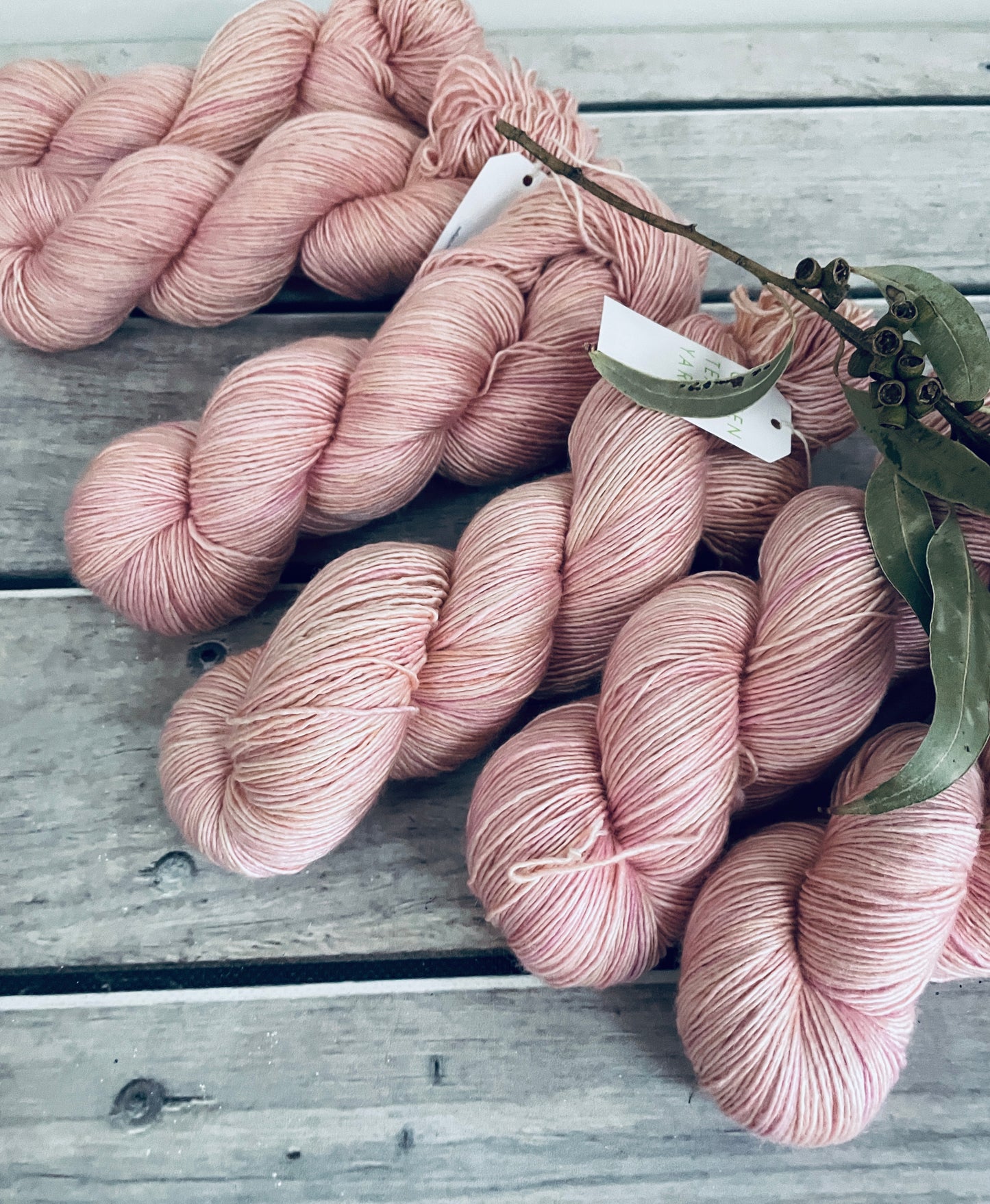 Rose Gold - 4 ply in Mulberry silk and Merino singles yarn - Osmanthus