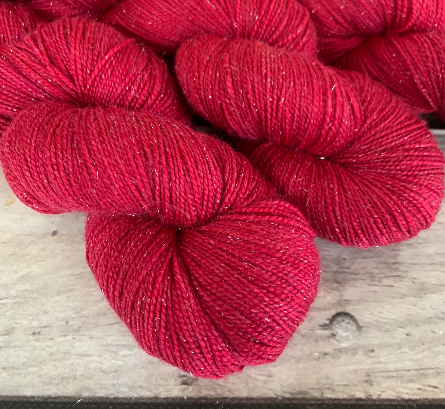 Bush Berries - sparkle sock yarn in merino and nylon Yin Hou OB