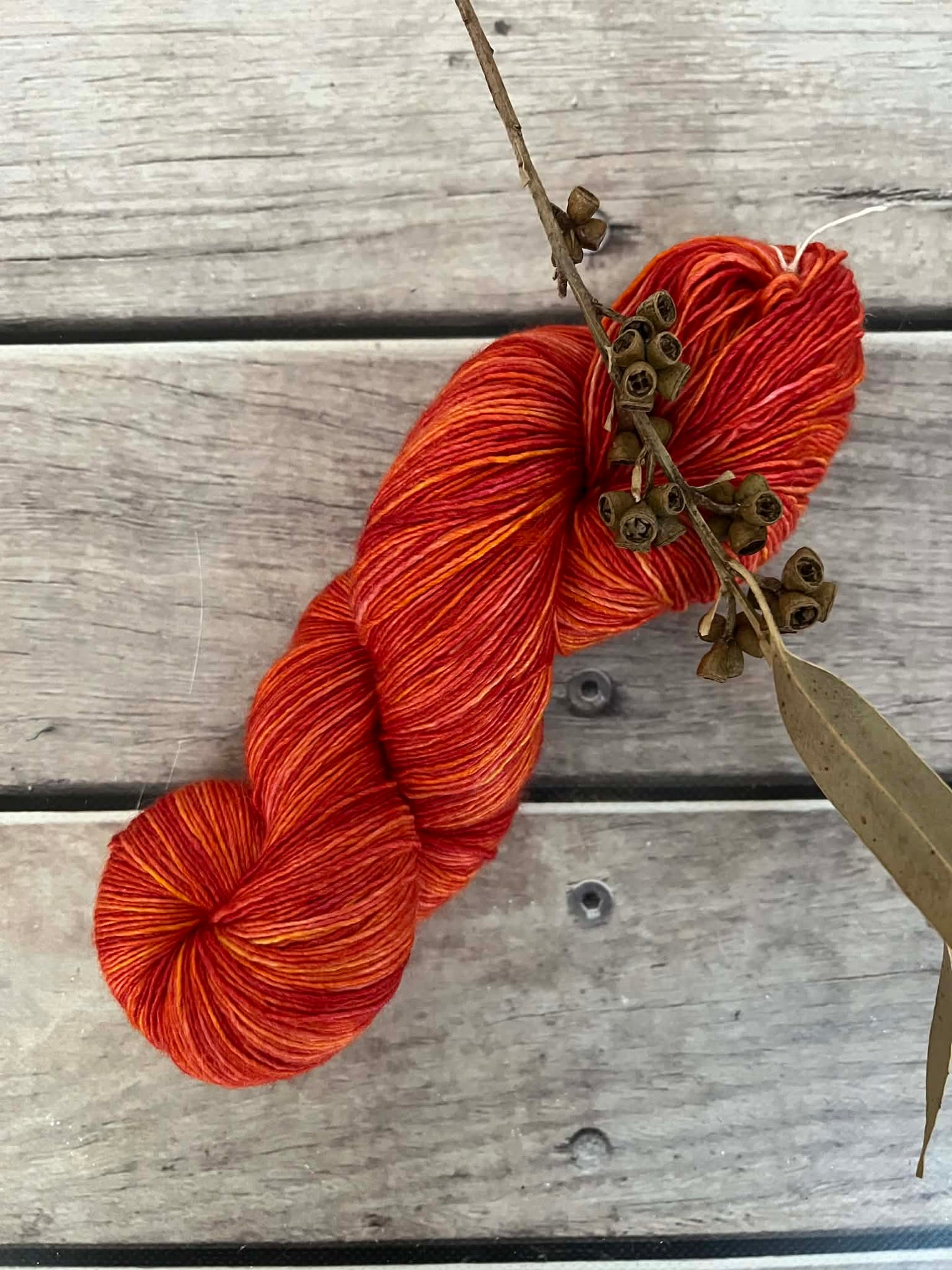 Orange Peel ooak - Merino/ Silk 4 ply single - Osmanthus4