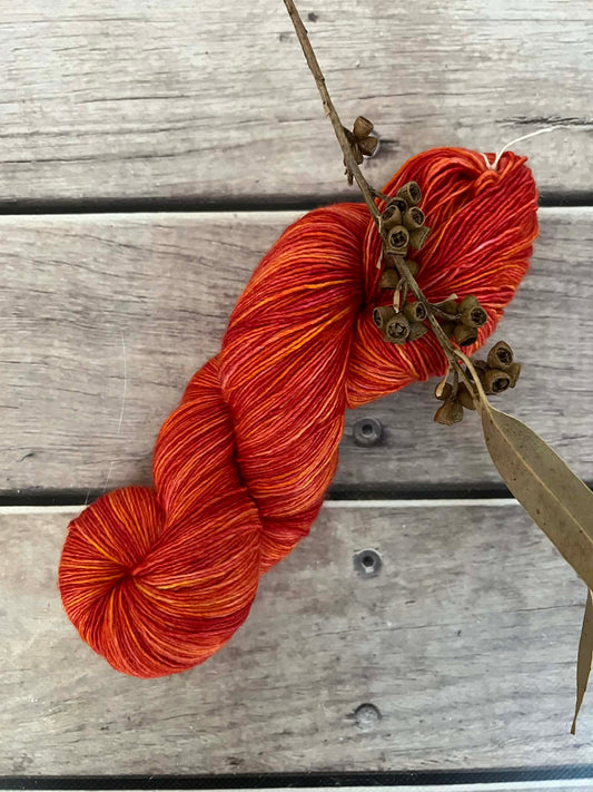 Orange Peel ooak - Merino/ Silk 4 ply single - Osmanthus4