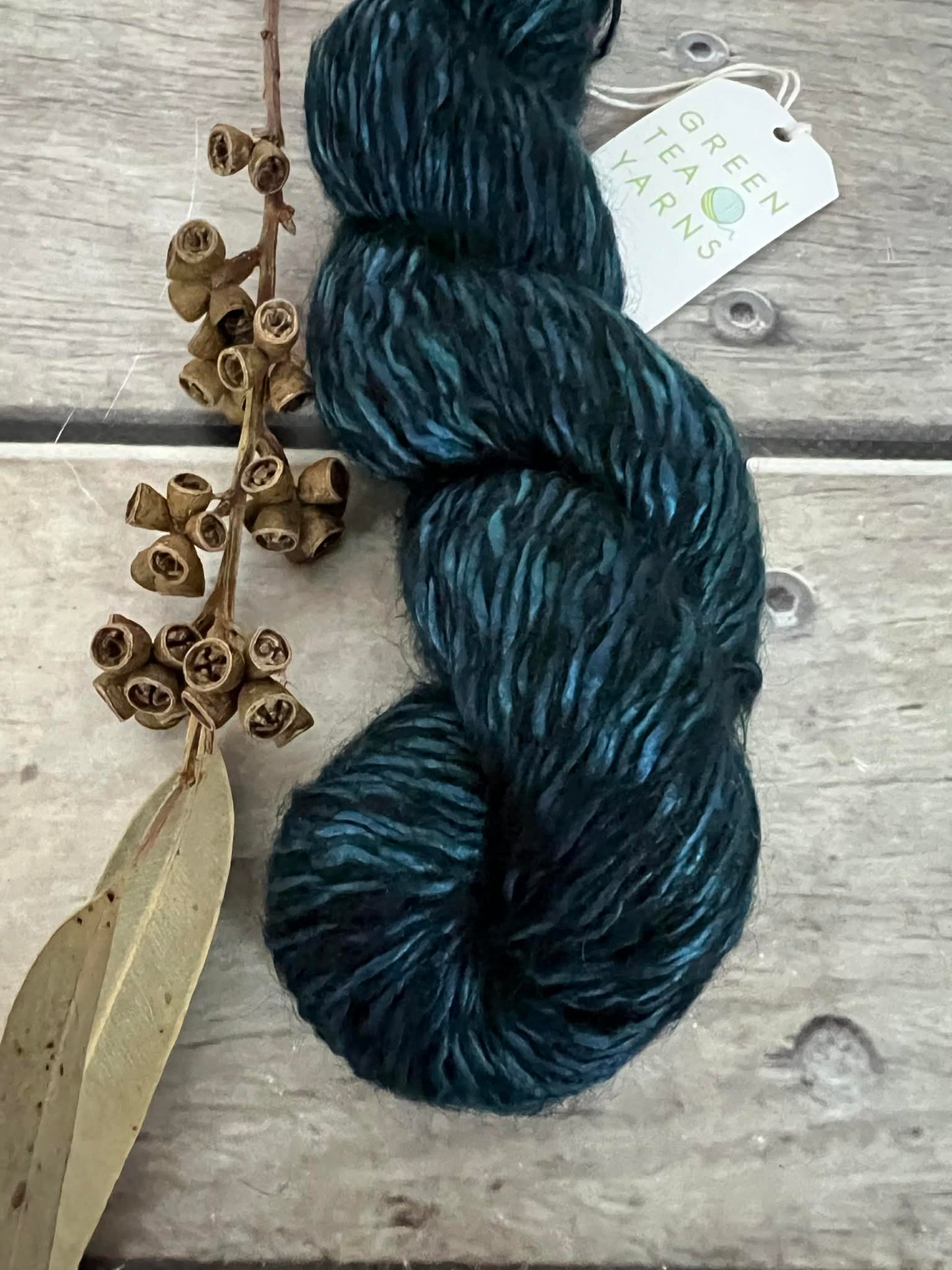 Deep Seas - 5 ply silk/mohair and nylon - Rooibos 50g