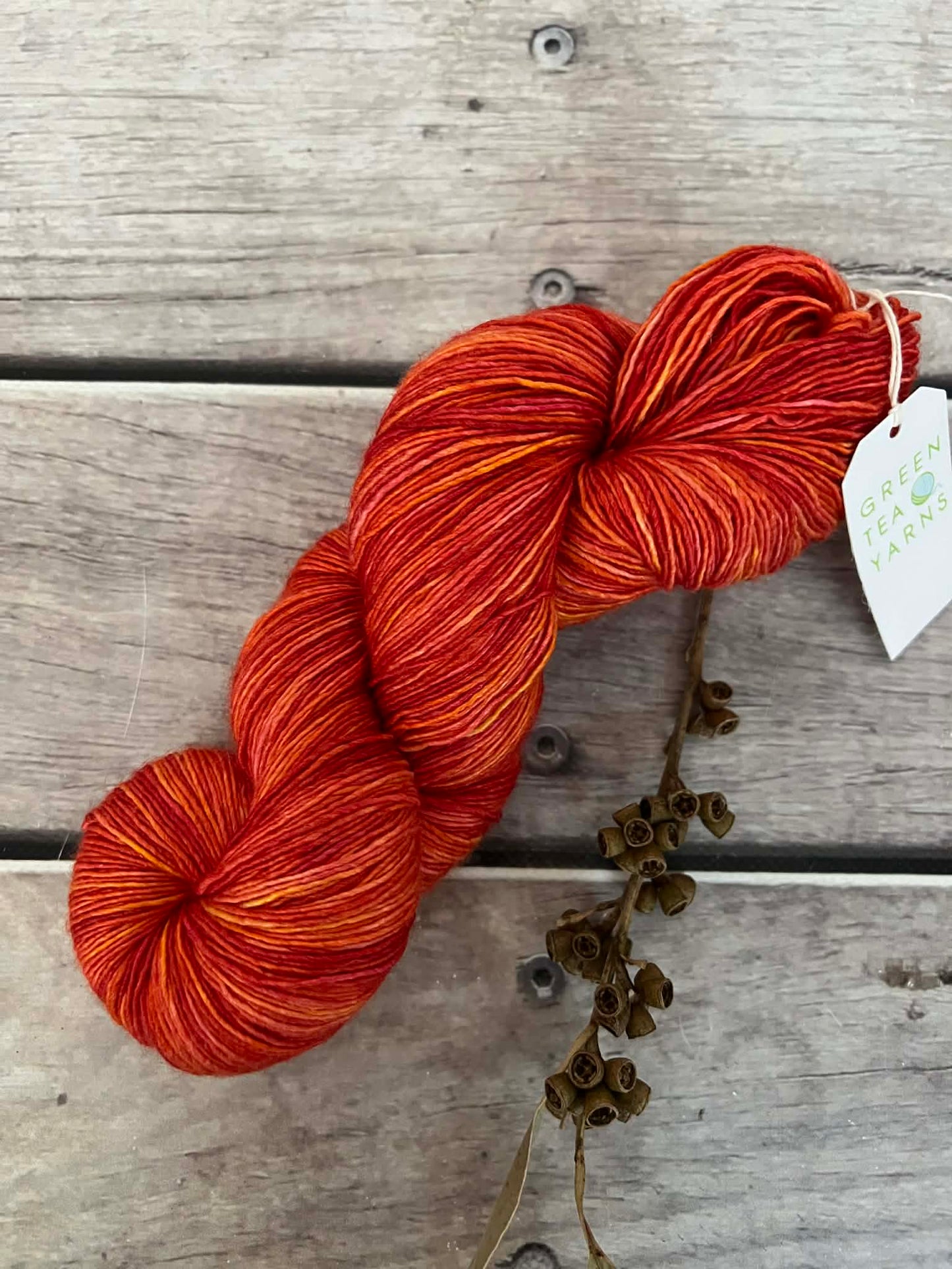 Orange Peel ooak - Merino/ Silk 4 ply single - Osmanthus4