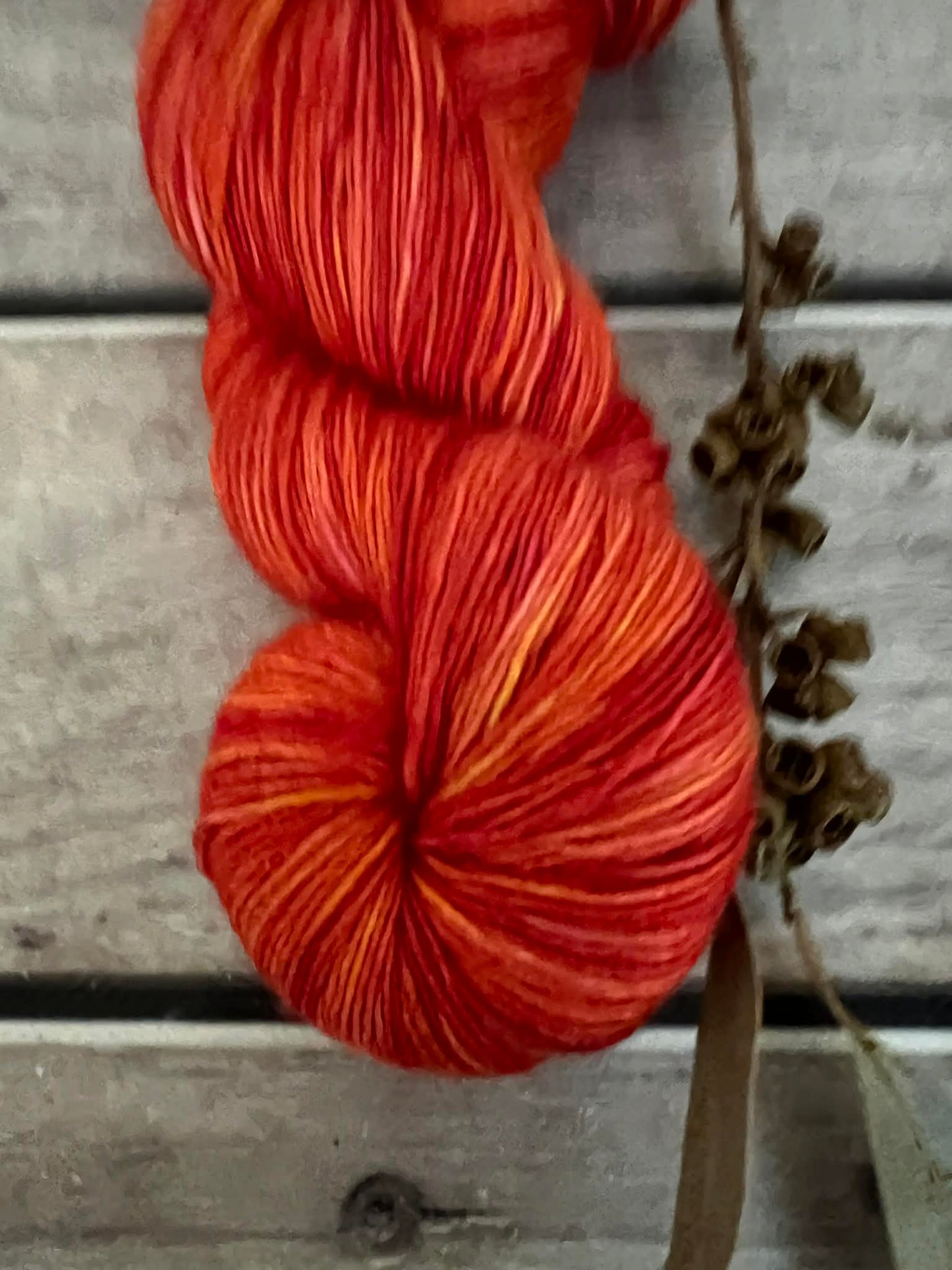 Orange Peel ooak - Merino/ Silk 4 ply single - Osmanthus4