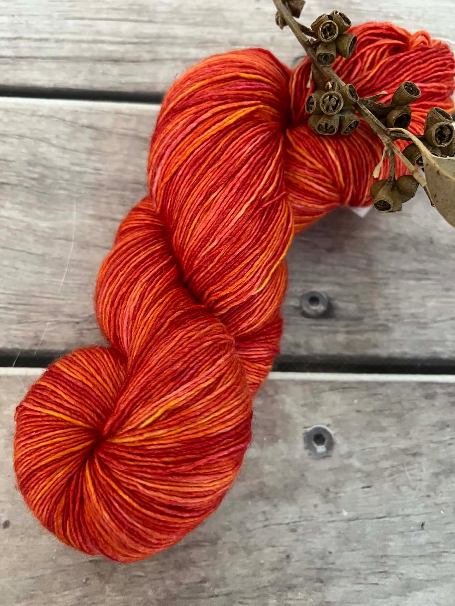Orange Peel ooak - Merino/ Silk 4 ply single - Osmanthus4