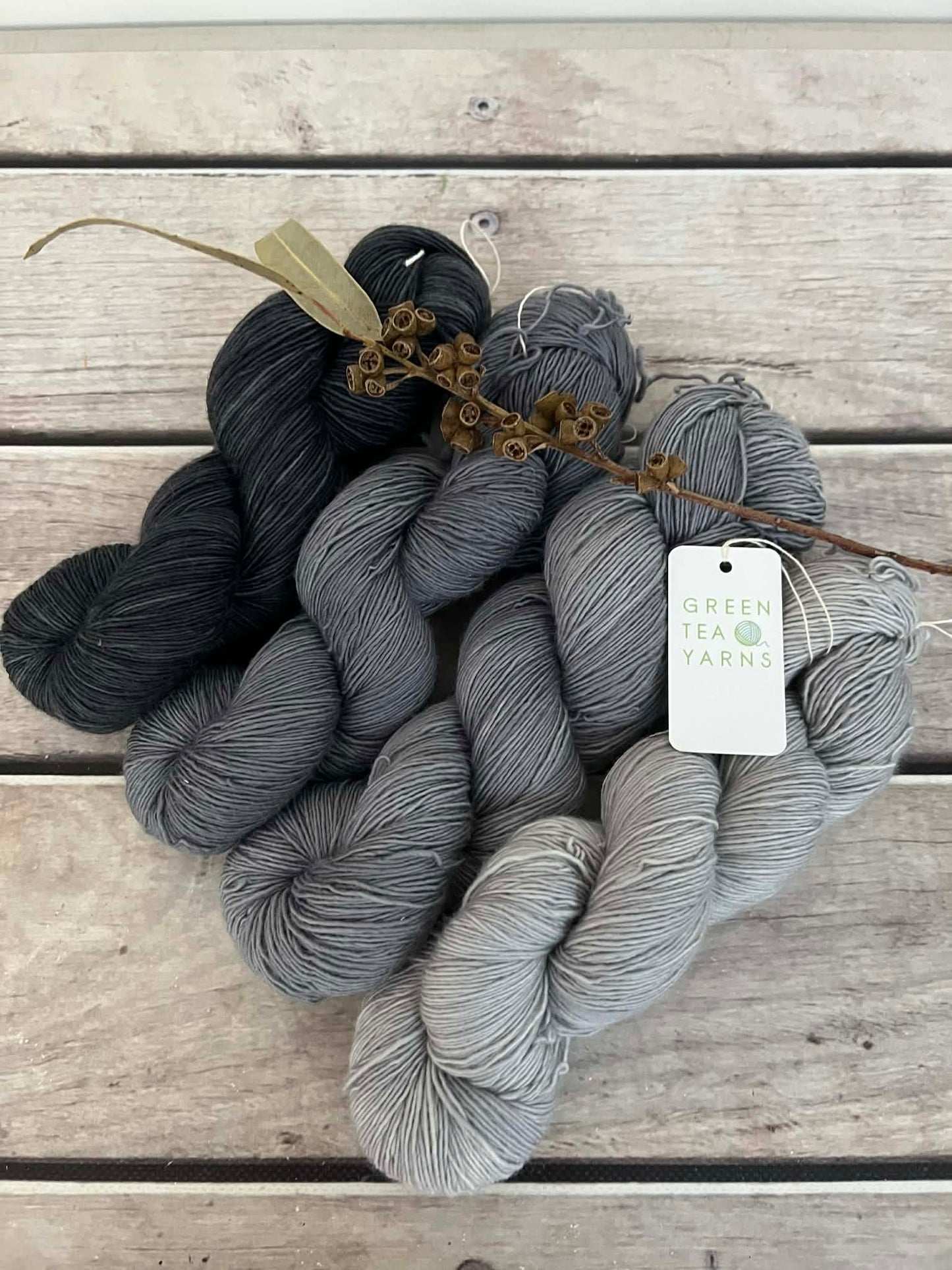Whisper - 4 skein fade_ sw merino single _ Pine