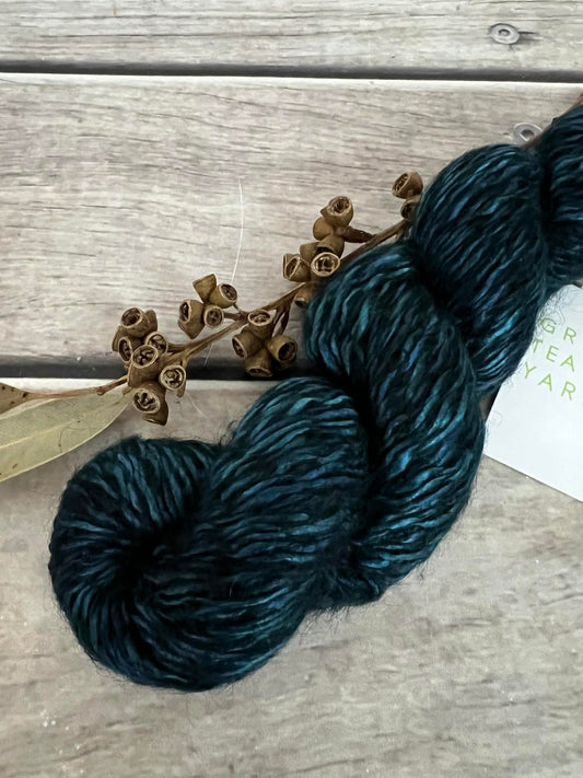 Deep Seas - 5 ply silk/mohair and nylon - Rooibos 50g