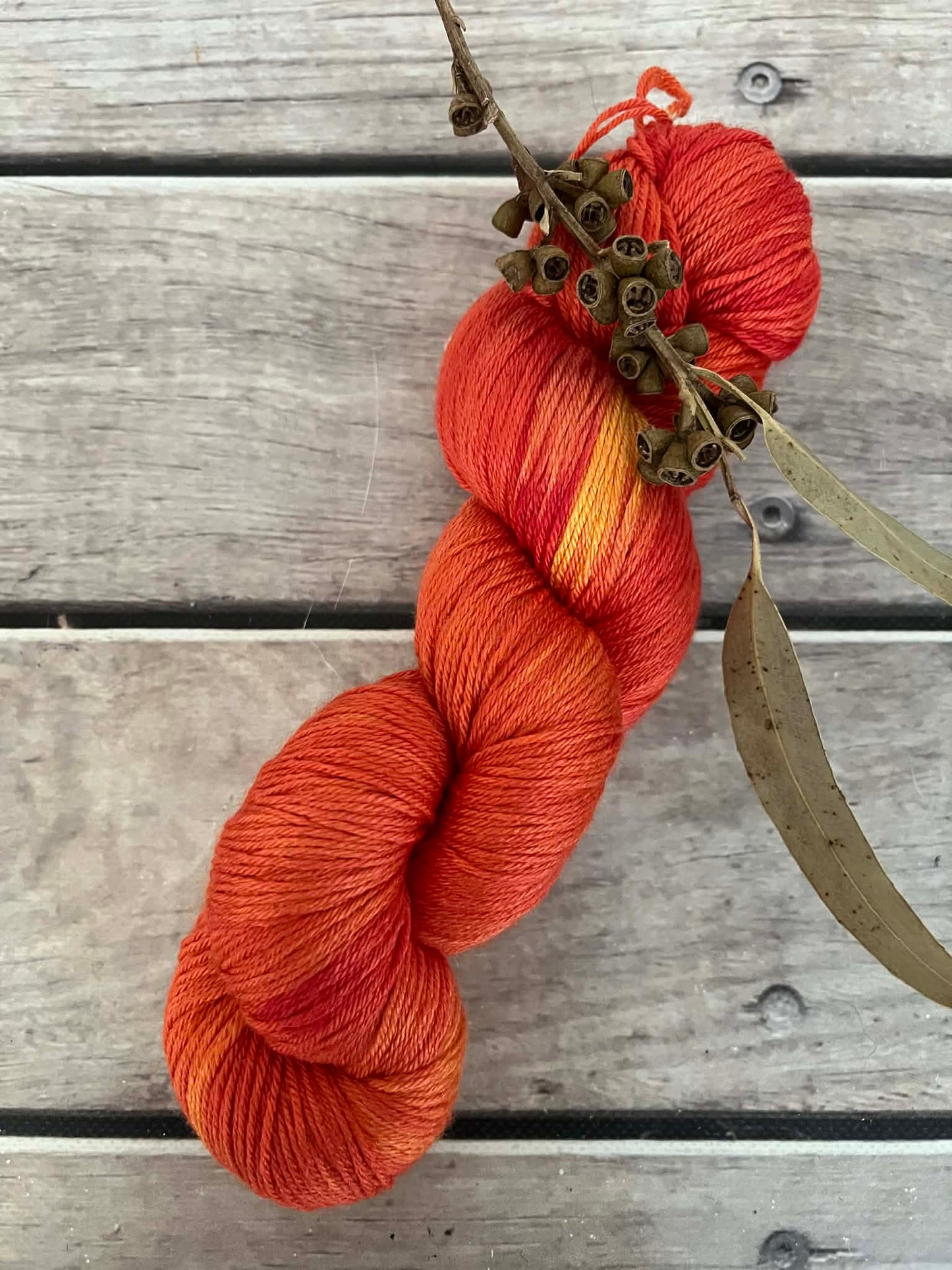 Orange Peel ooak - 4ply/f - silk/merino yarn - Jasmine 4