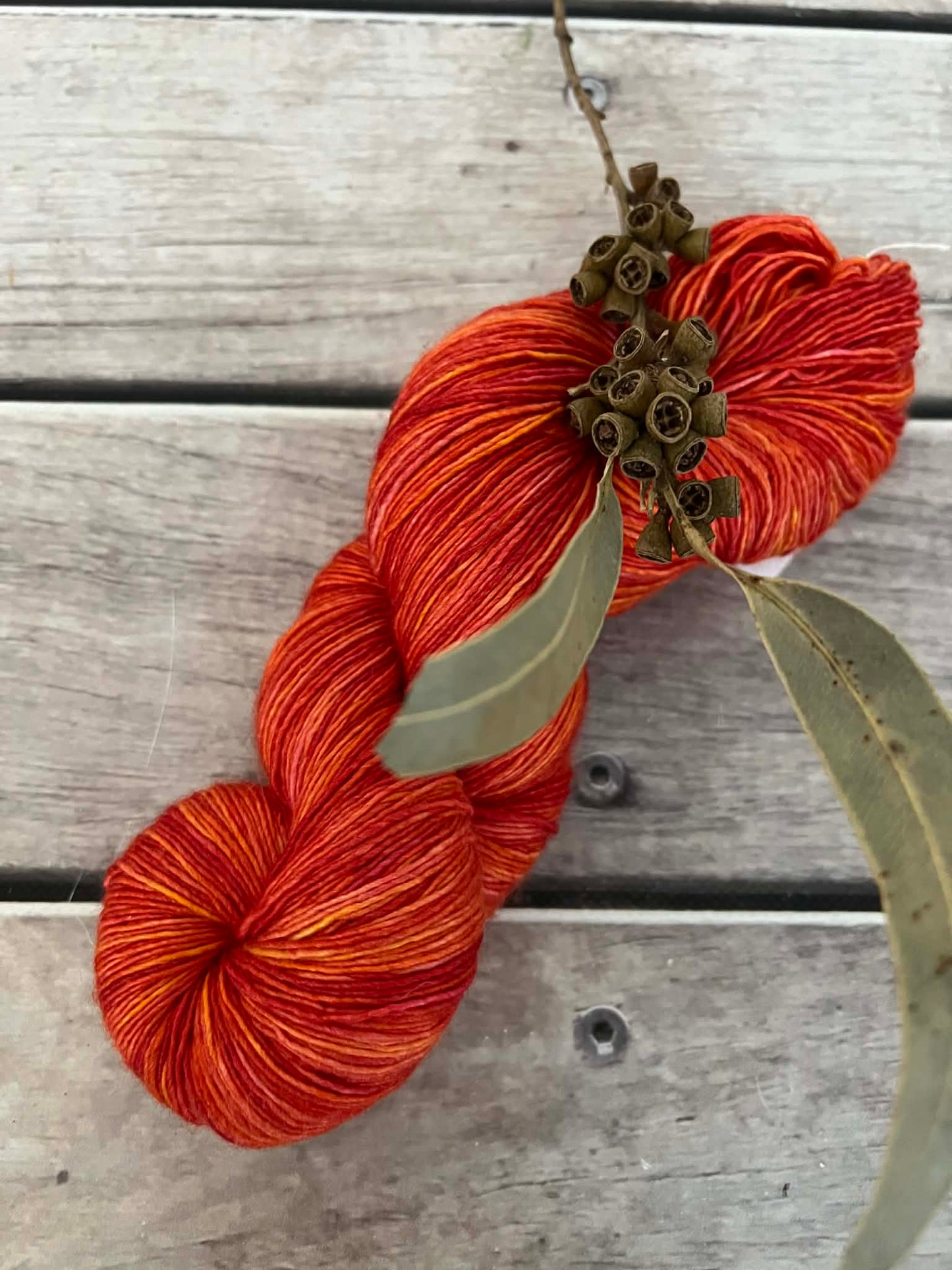 Orange Peel ooak - Merino/ Silk 4 ply single - Osmanthus4