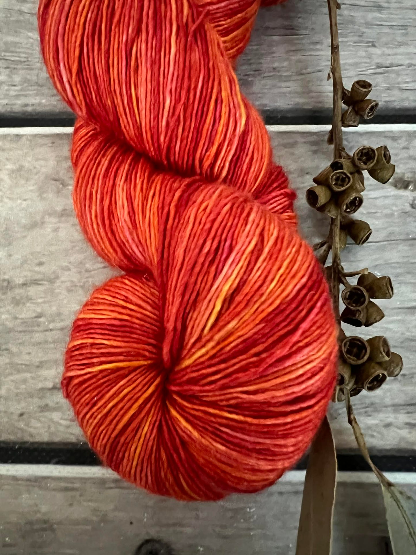 Orange Peel ooak - Merino/ Silk 4 ply single - Osmanthus4