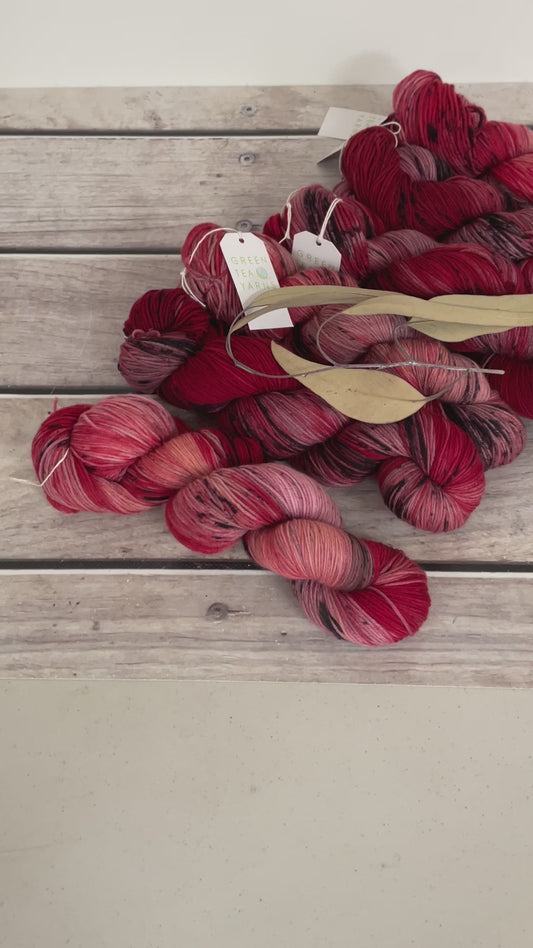 Hot Embers - Darjeeling 4 ply sock yarn in merino and nylon