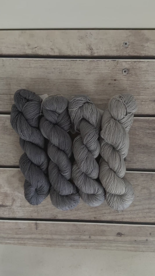 Hush_ 4 skein fade_ sw merino single _ Pine